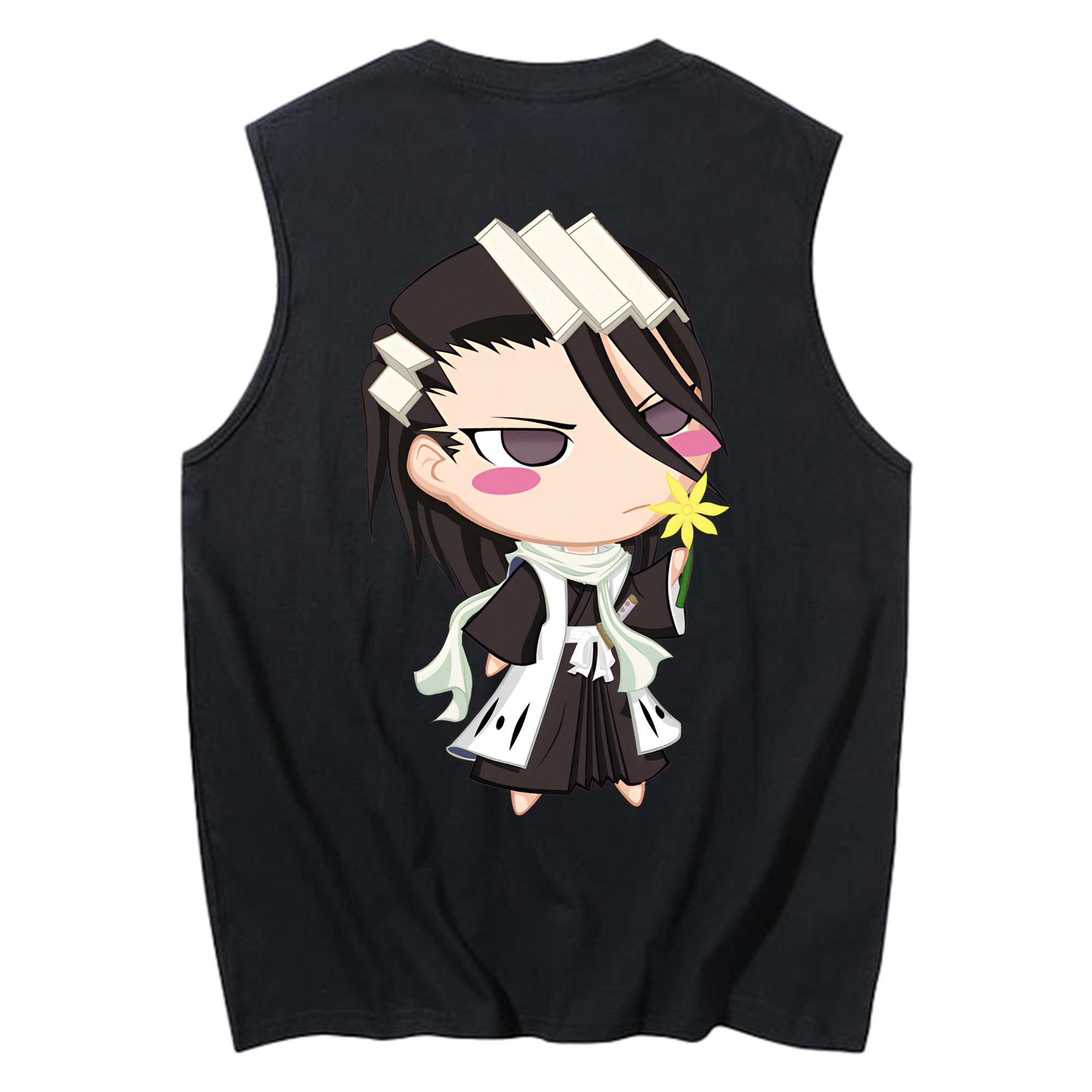 （画像用） ブリーチ くちき びゃくや BLEACH Kuchiki Byakuya コットン100％タンクトップ（背面プリント）