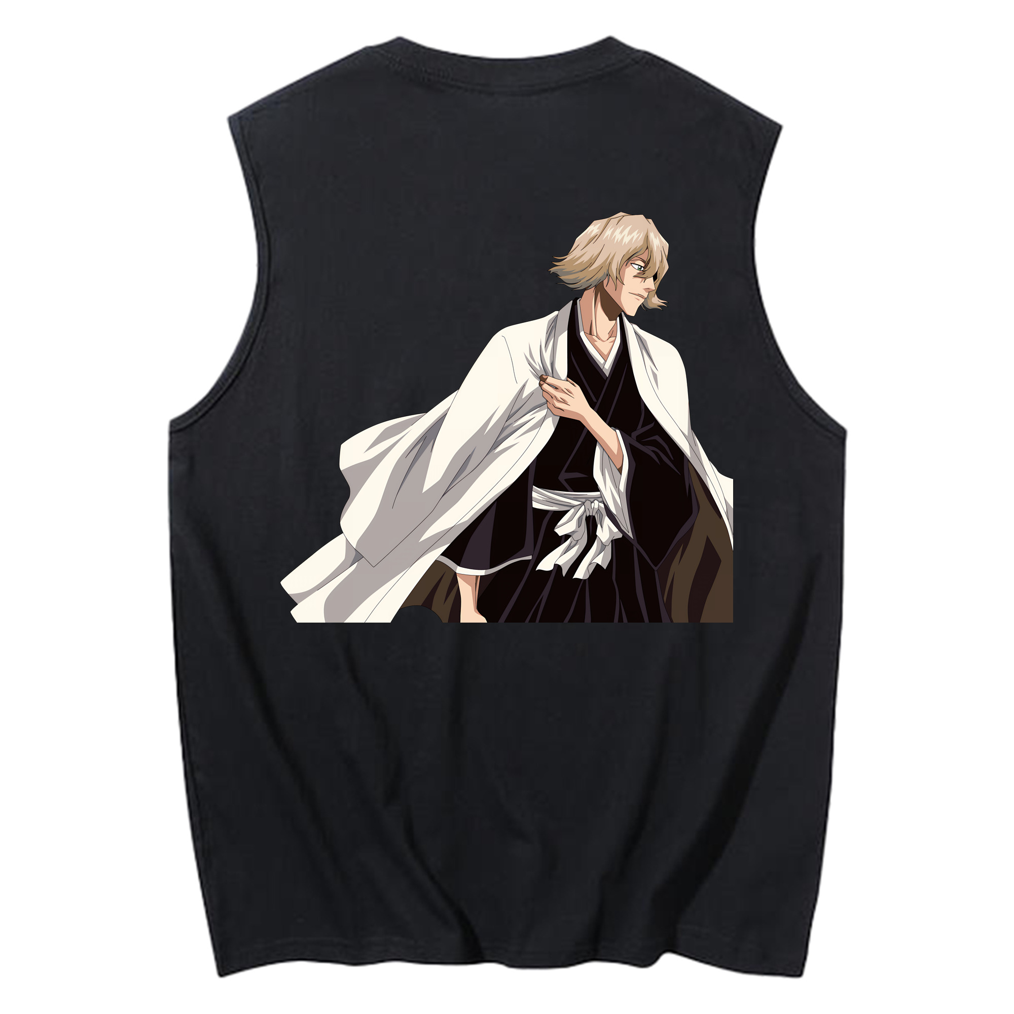 （画像用） "ブリーチ 浦原 喜助（うらはら きすけ） BLEACH Urahara Kisuke " コットン100％タンクトップ（背面プリント）