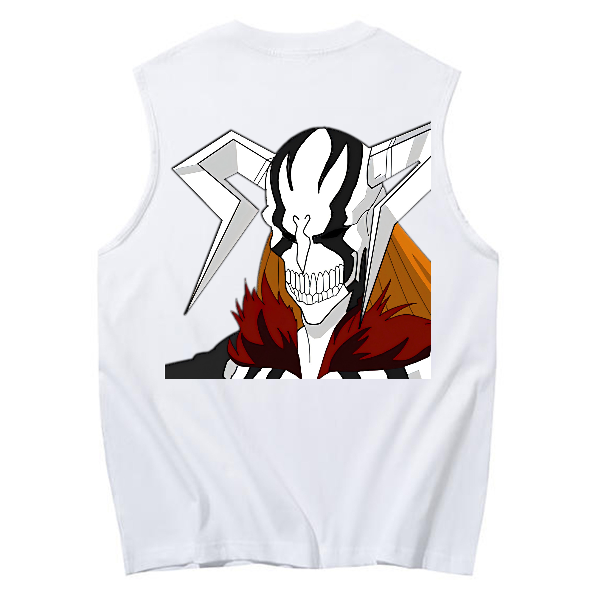 （画像用） ブリーチ 黒崎一護（くろさき いちご）BLEACH Kurosaki Ichigo コットン100％タンクトップ（背面プリント）