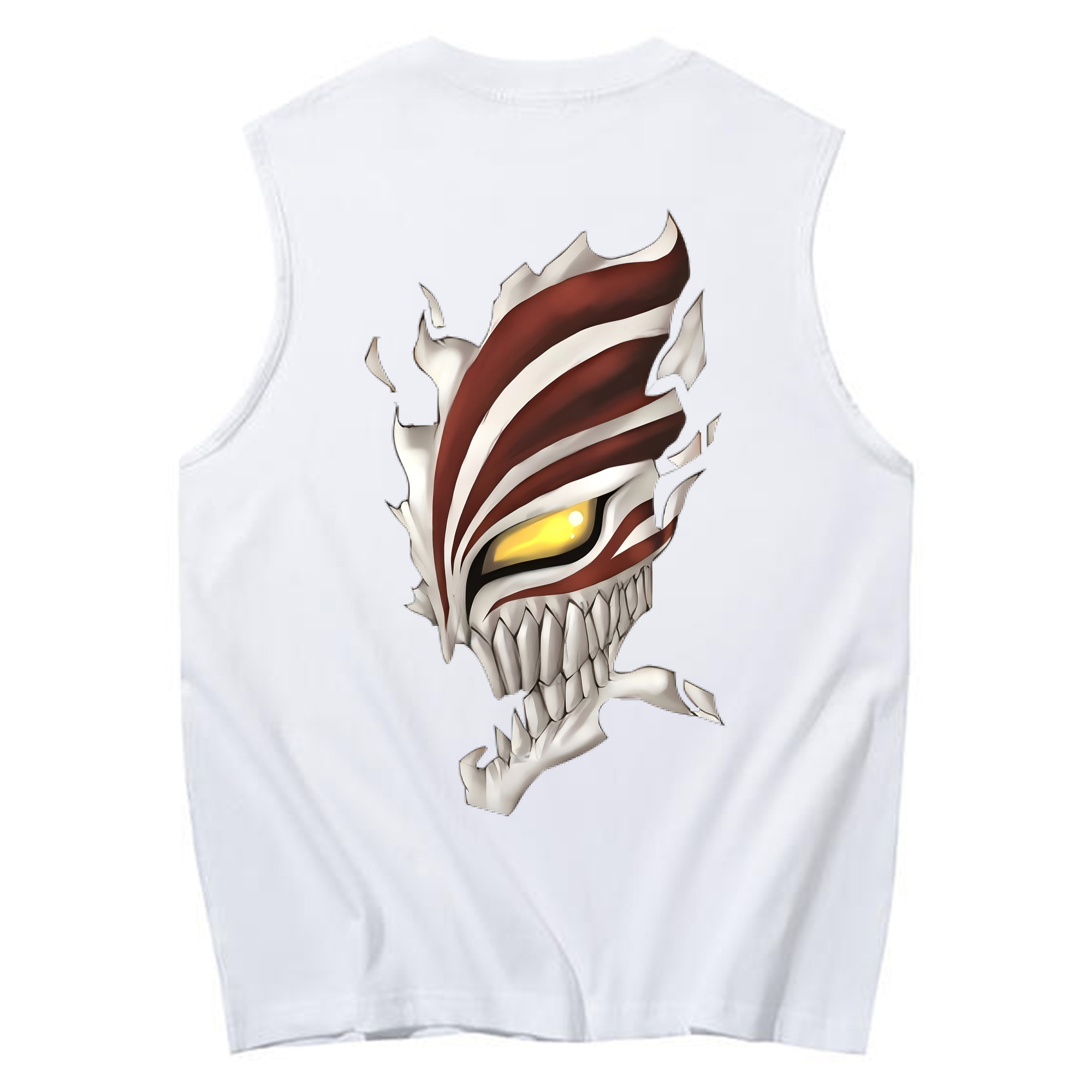 （画像用） ブリーチ 黒崎一護（くろさき いちご）BLEACH Kurosaki Ichigo コットン100％タンクトップ（背面プリント）