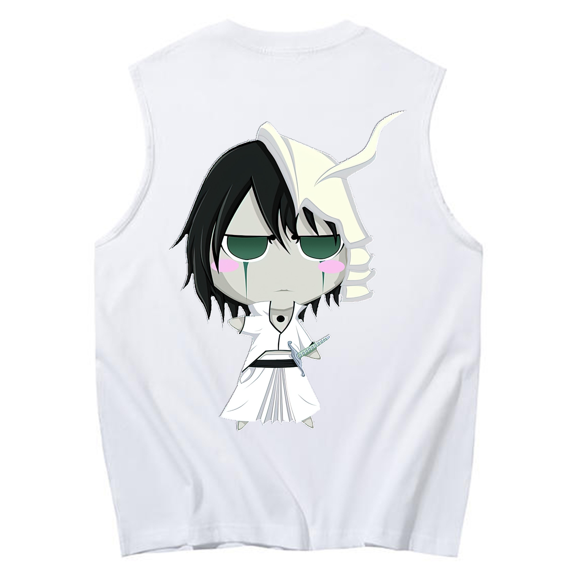 （画像用） ブリーチ ウルキオラ·シファー BLEACH Ulquiorra cifer コットン100％タンクトップ（背面プリント）