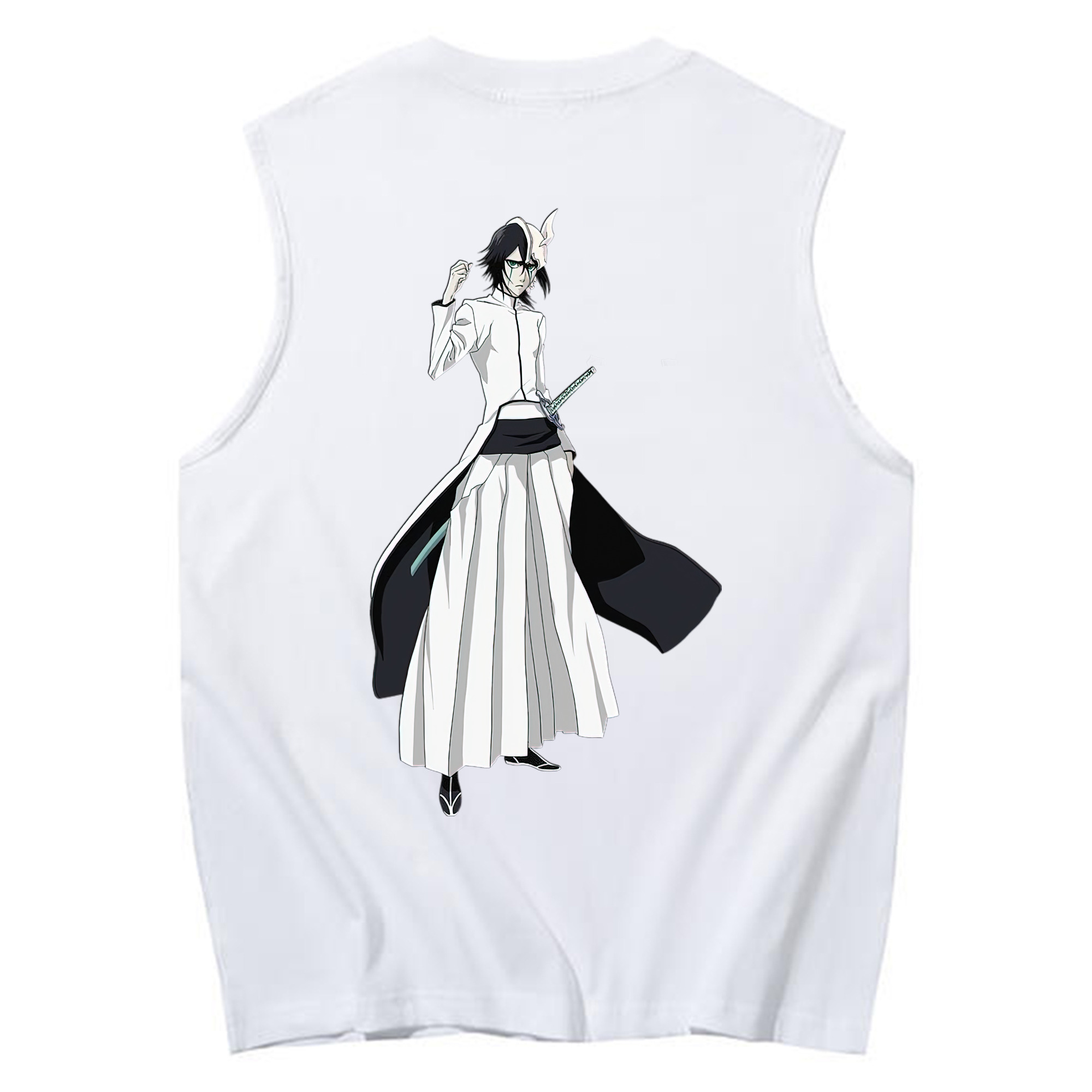 （画像用） ブリーチ ウルキオラ·シファー BLEACH Ulquiorra cifer コットン100％タンクトップ（背面プリント）