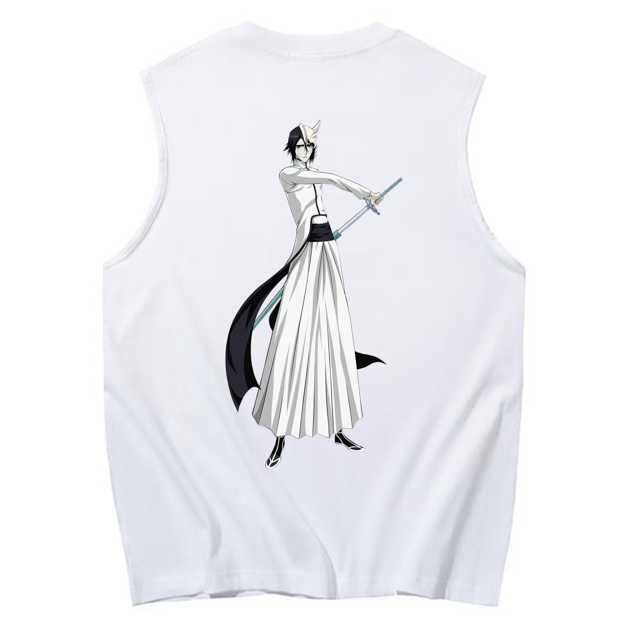 （画像用） ブリーチ ウルキオラ·シファー BLEACH Ulquiorra cifer コットン100％タンクトップ（背面プリント）