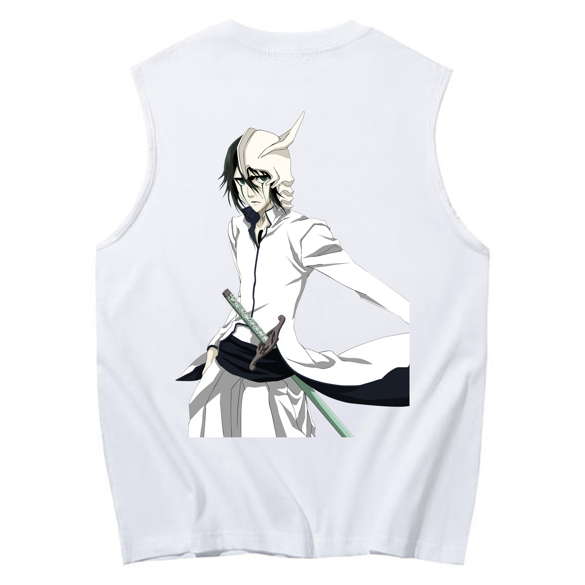 （画像用） ブリーチ ウルキオラ·シファー BLEACH Ulquiorra cifer コットン100％タンクトップ（背面プリント）