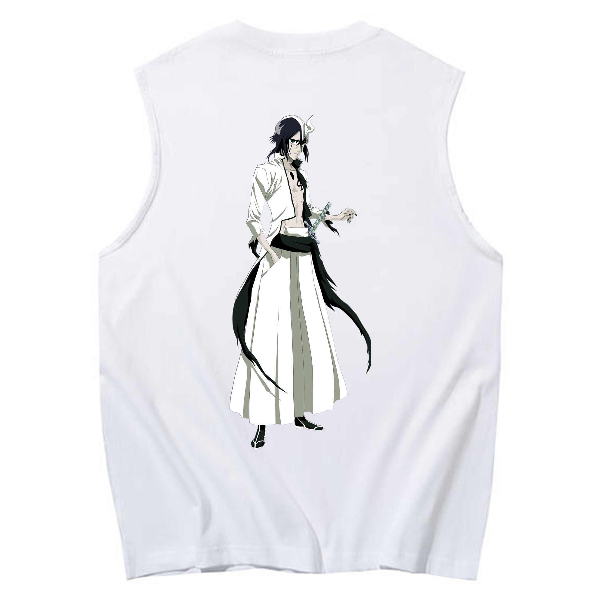 （画像用） ブリーチ ウルキオラ·シファー BLEACH Ulquiorra cifer コットン100％タンクトップ（背面プリント）