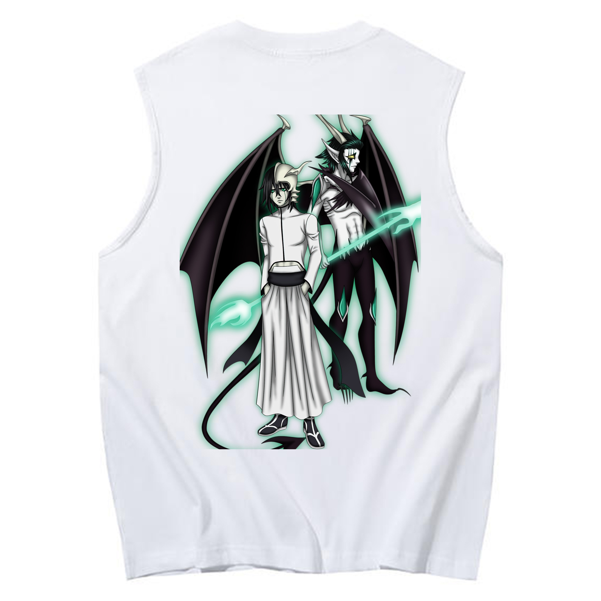 （画像用） ブリーチ ウルキオラ·シファー BLEACH Ulquiorra cifer コットン100％タンクトップ（背面プリント）