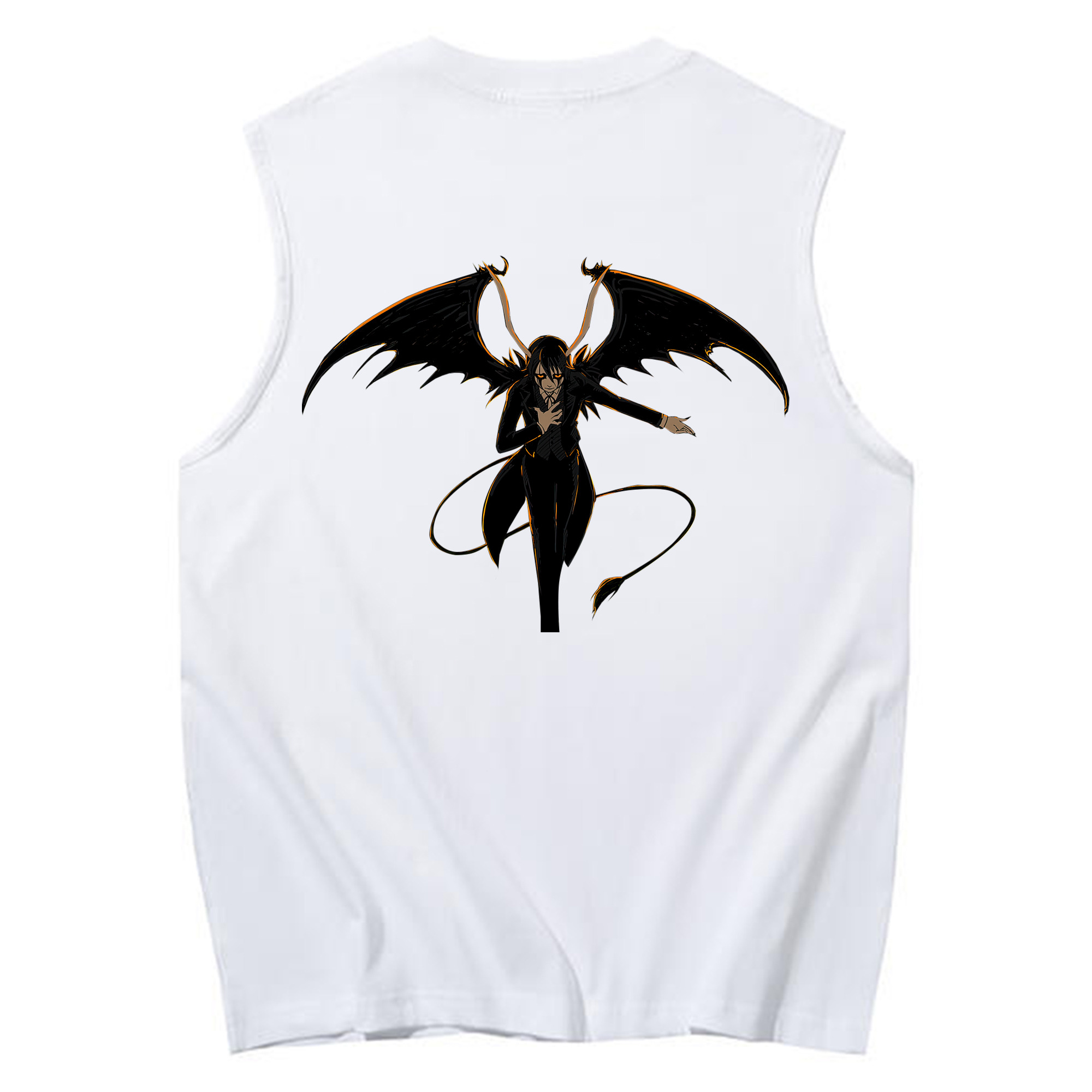 （画像用） ブリーチ ウルキオラ·シファー BLEACH Ulquiorra cifer コットン100％タンクトップ（背面プリント）