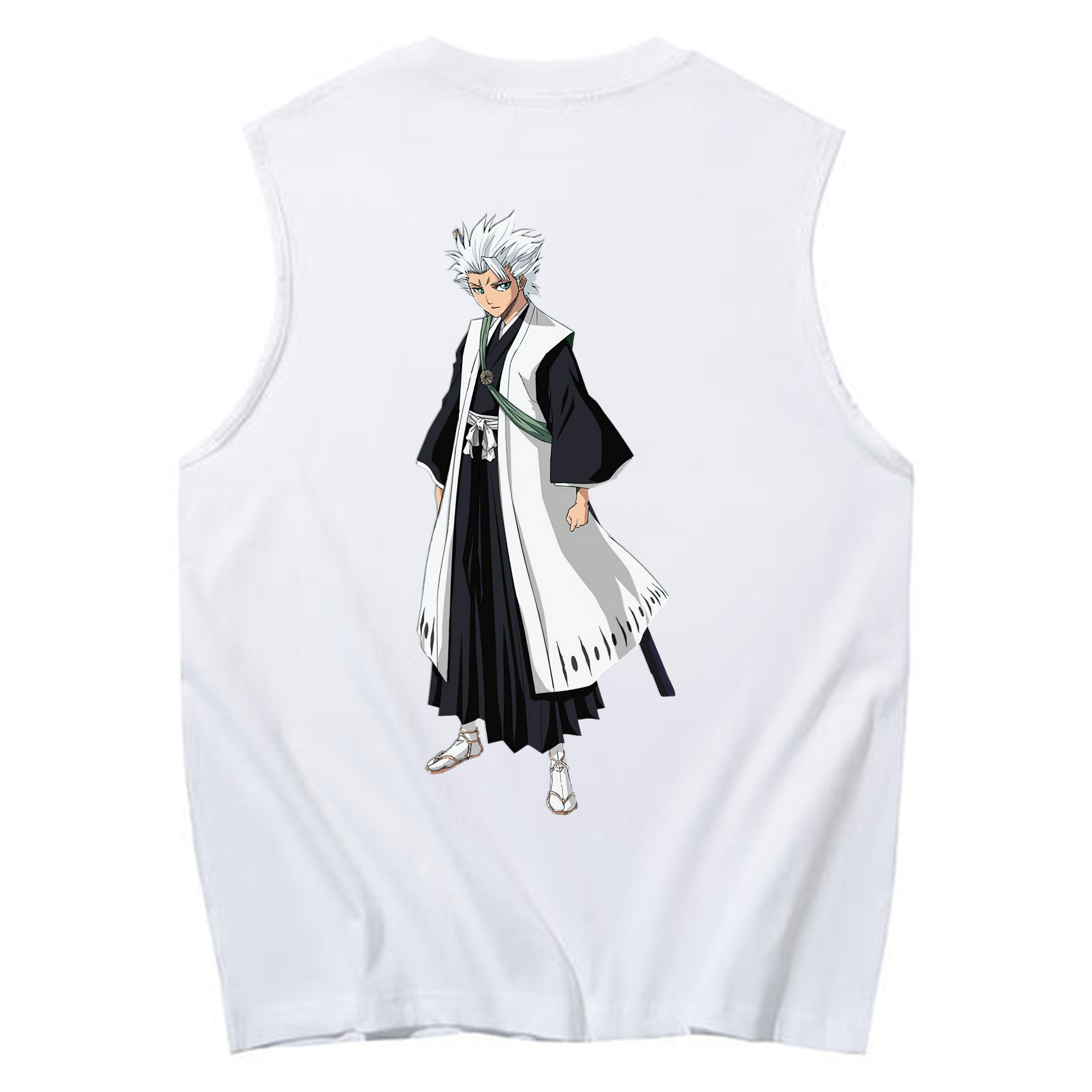 （画像用） ブリーチ 日番谷冬獅郎（ひつがや とうしろう） BLEACH Hitsugaya Toushirou コットン100％タンクトップ（背面プリント）