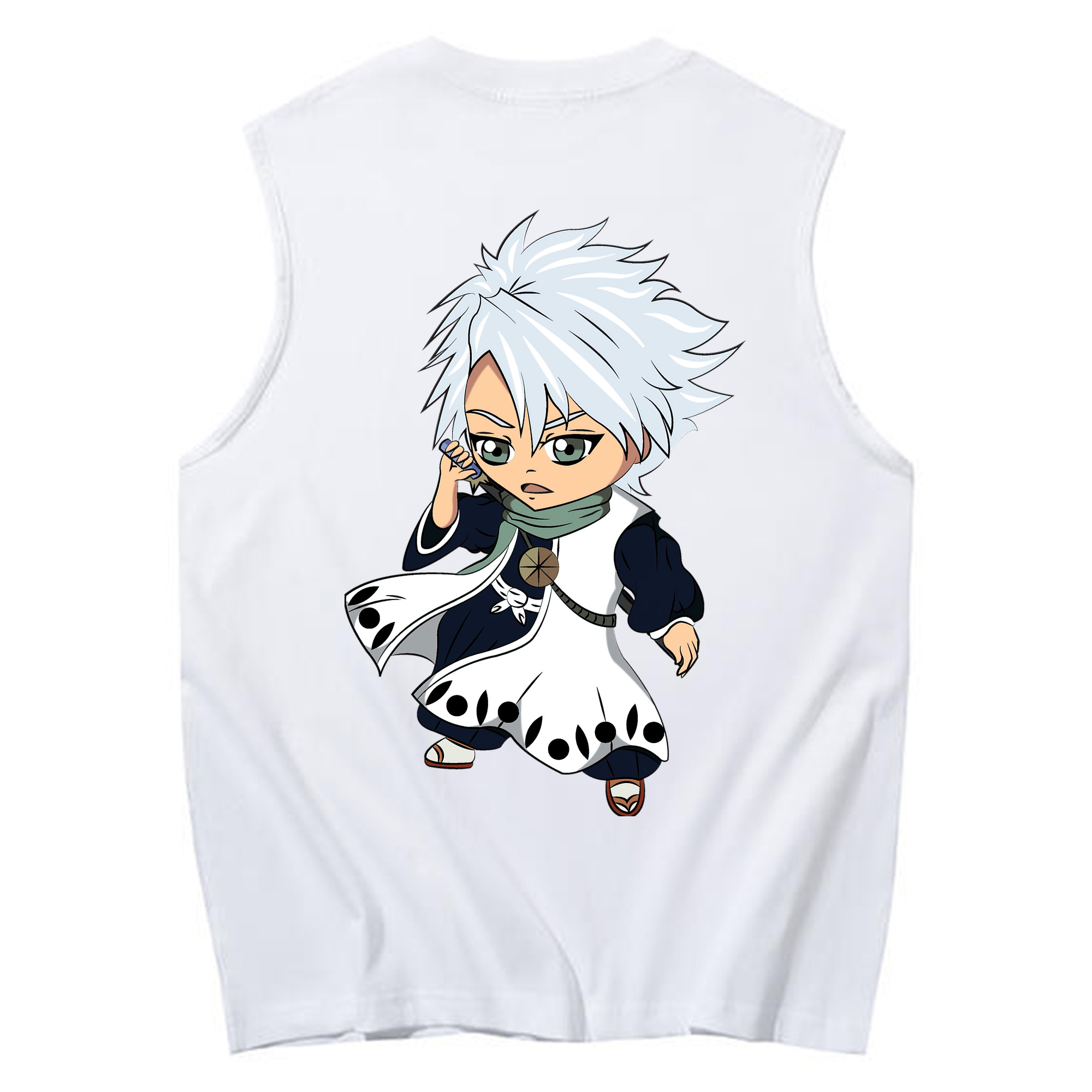 （画像用） ブリーチ 日番谷冬獅郎（ひつがや とうしろう） BLEACH Hitsugaya Toushirou コットン100％タンクトップ（背面プリント）