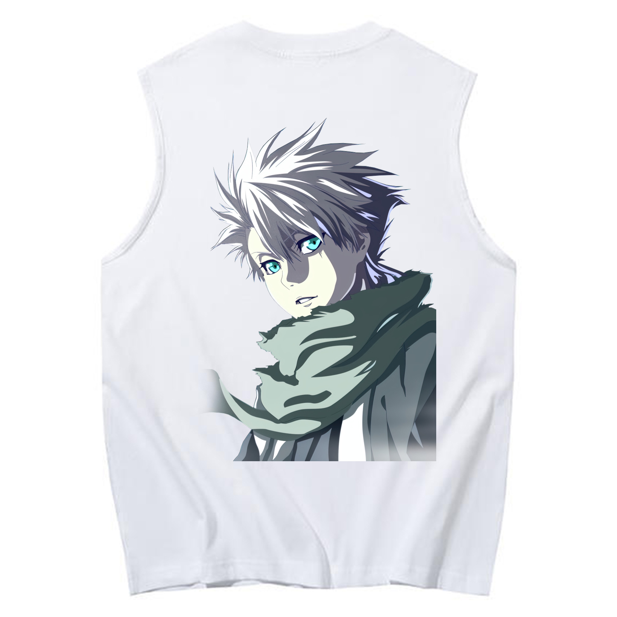 （画像用） ブリーチ 日番谷冬獅郎（ひつがや とうしろう） BLEACH Hitsugaya Toushirou コットン100％タンクトップ（背面プリント）