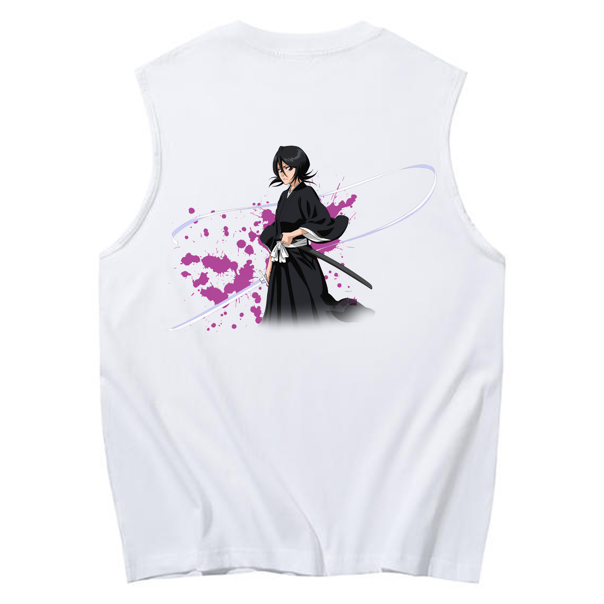 （画像用） ブリーチ 朽木ルキア BLEACH Kuchiki Rukia コットン100％タンクトップ（背面プリント）