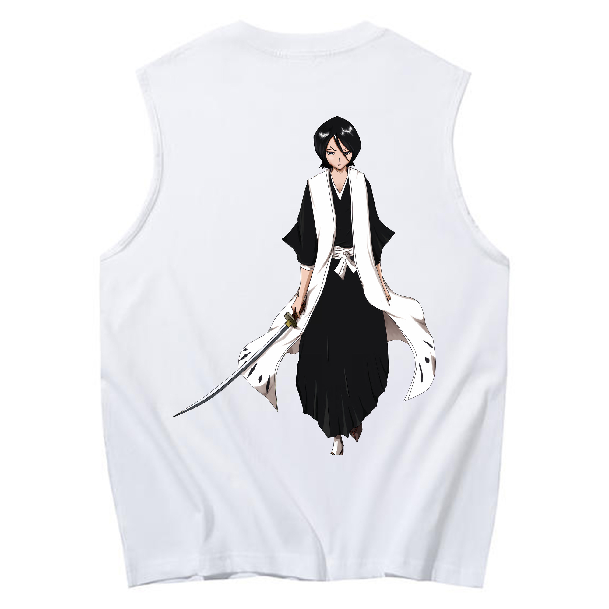 （画像用） ブリーチ 朽木ルキア BLEACH Kuchiki Rukia コットン100％タンクトップ（背面プリント）
