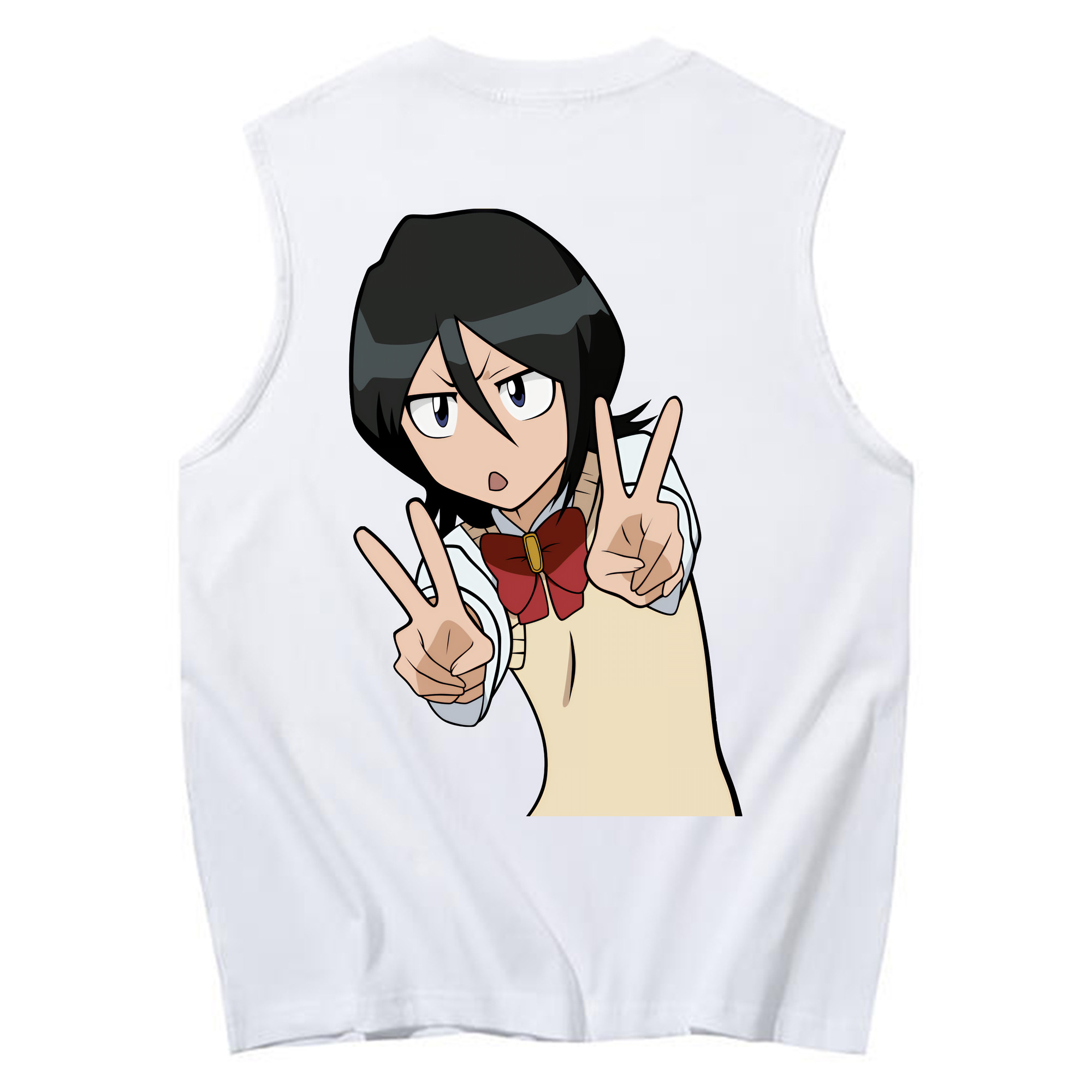 （画像用） ブリーチ 朽木ルキア BLEACH Kuchiki Rukia コットン100％タンクトップ（背面プリント）