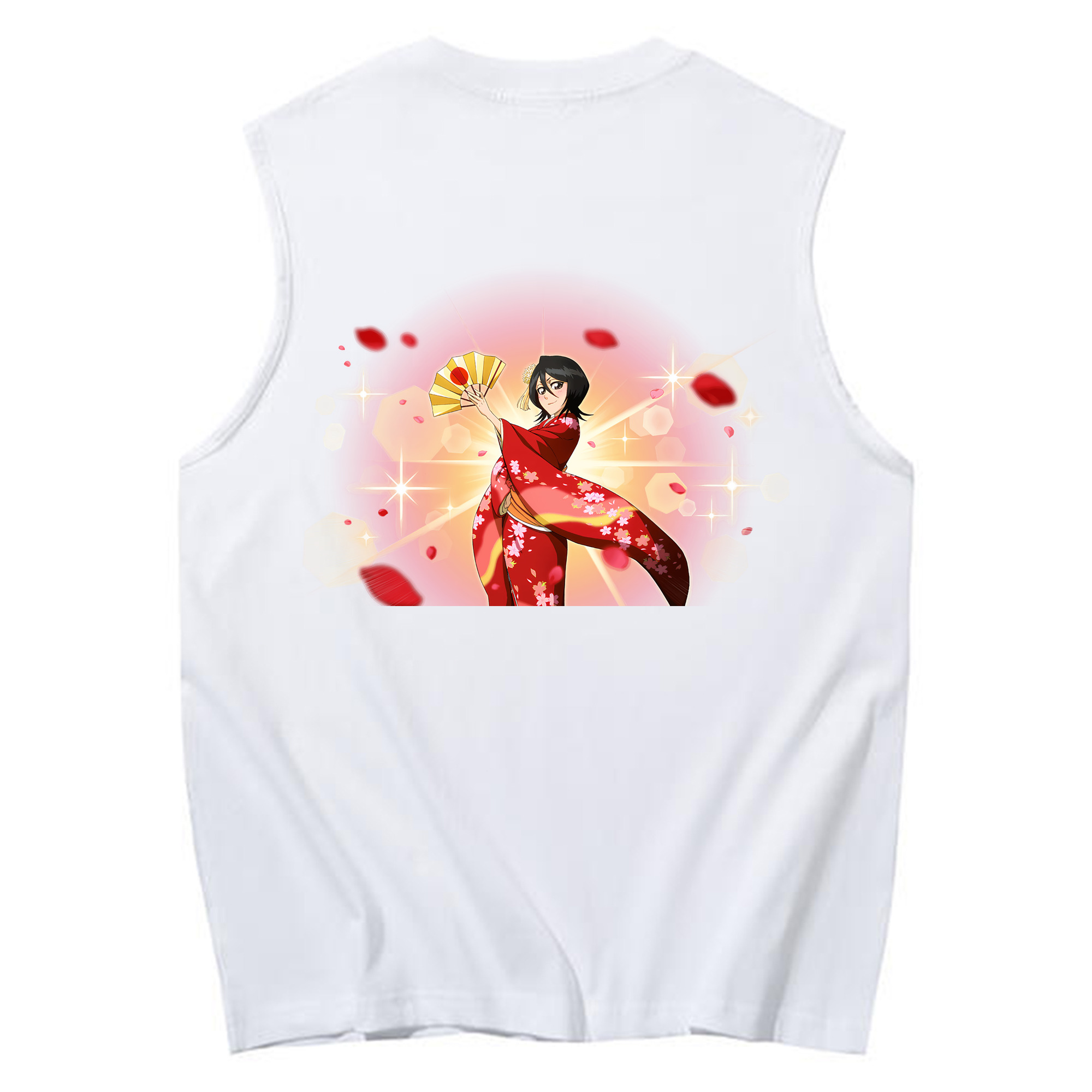 （画像用） ブリーチ 朽木ルキア BLEACH Kuchiki Rukia コットン100％タンクトップ（背面プリント）