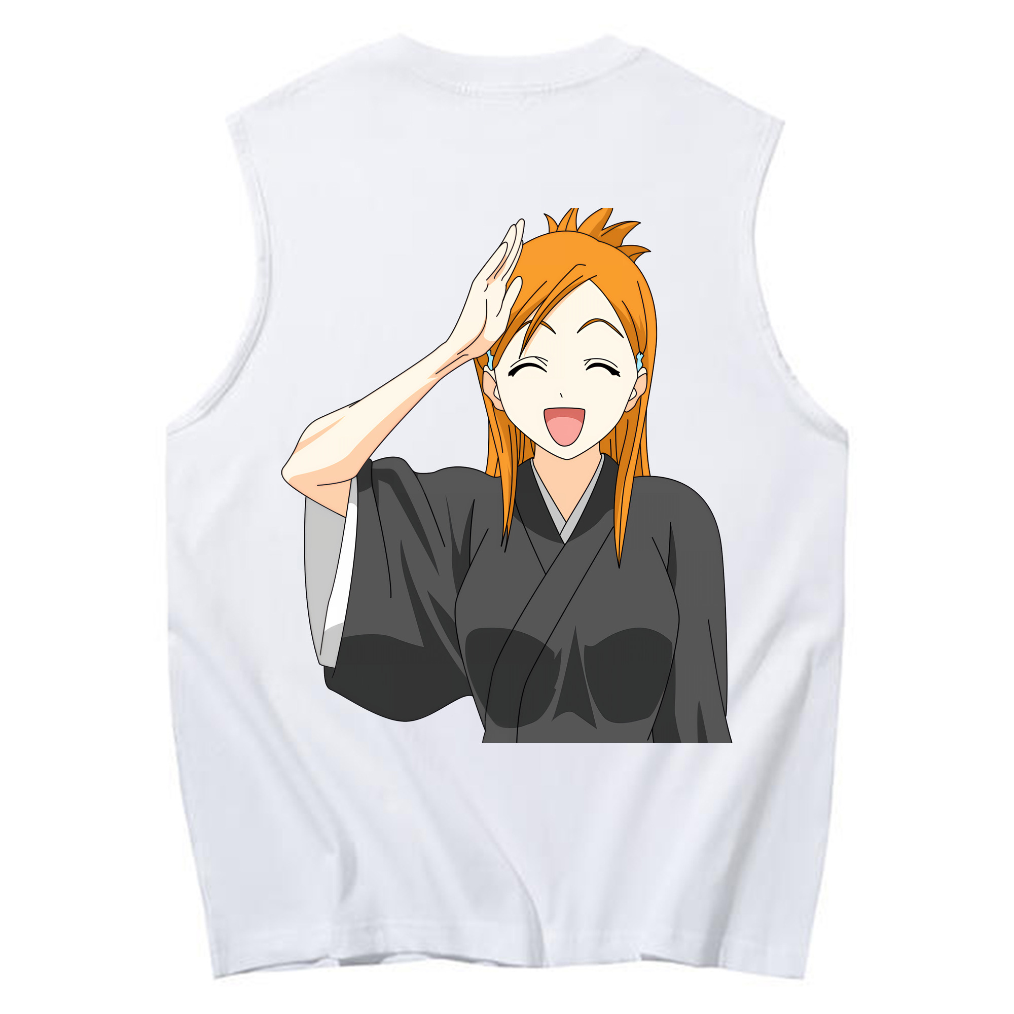 （画像用） ブリーチ 井上織姫（いのうえおりひめ） BLEACH Inoue Orihime コットン100％タンクトップ（背面プリント）