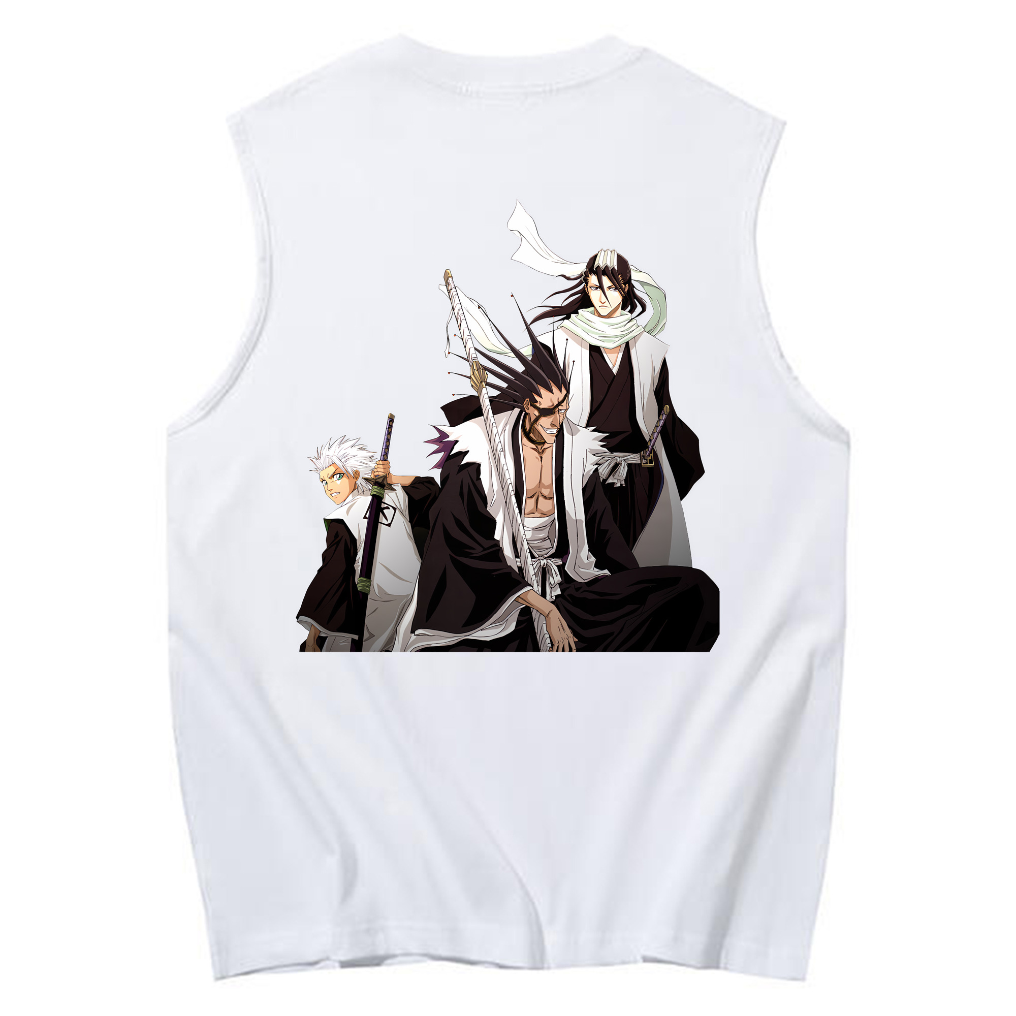 （画像用） ブリーチ ざらき けんぱち BLEACH Zaraki Kenpachi コットン100％タンクトップ（背面プリント）