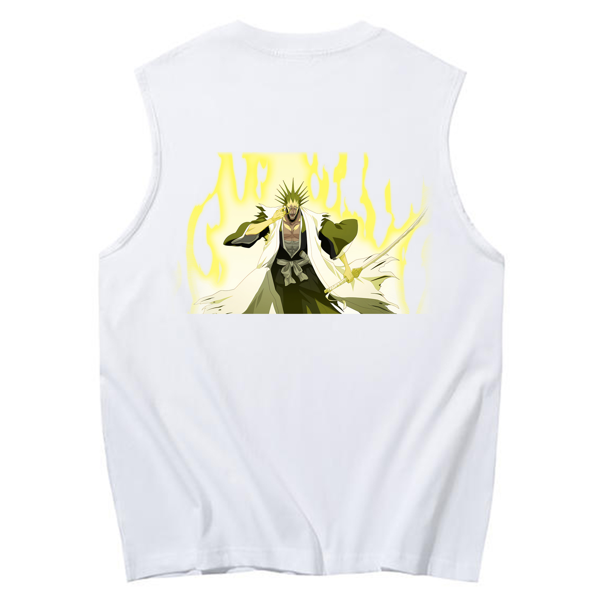 （画像用） ブリーチ ざらき けんぱち BLEACH Zaraki Kenpachi コットン100％タンクトップ（背面プリント）