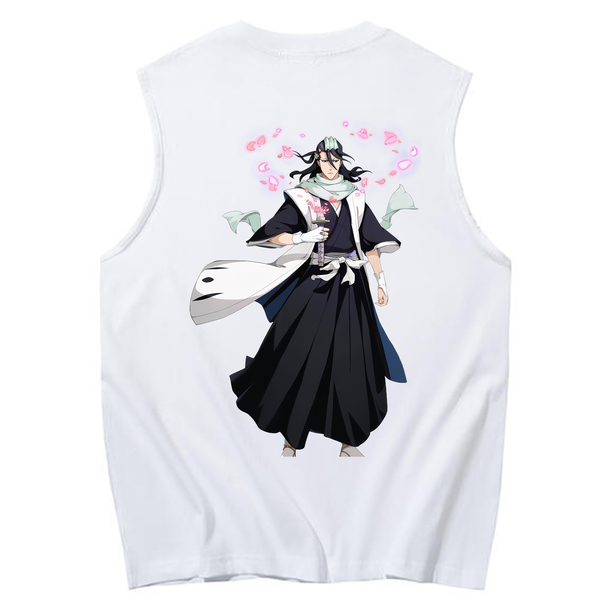 （画像用） ブリーチ くちき びゃくや BLEACH Kuchiki Byakuya コットン100％タンクトップ（背面プリント）