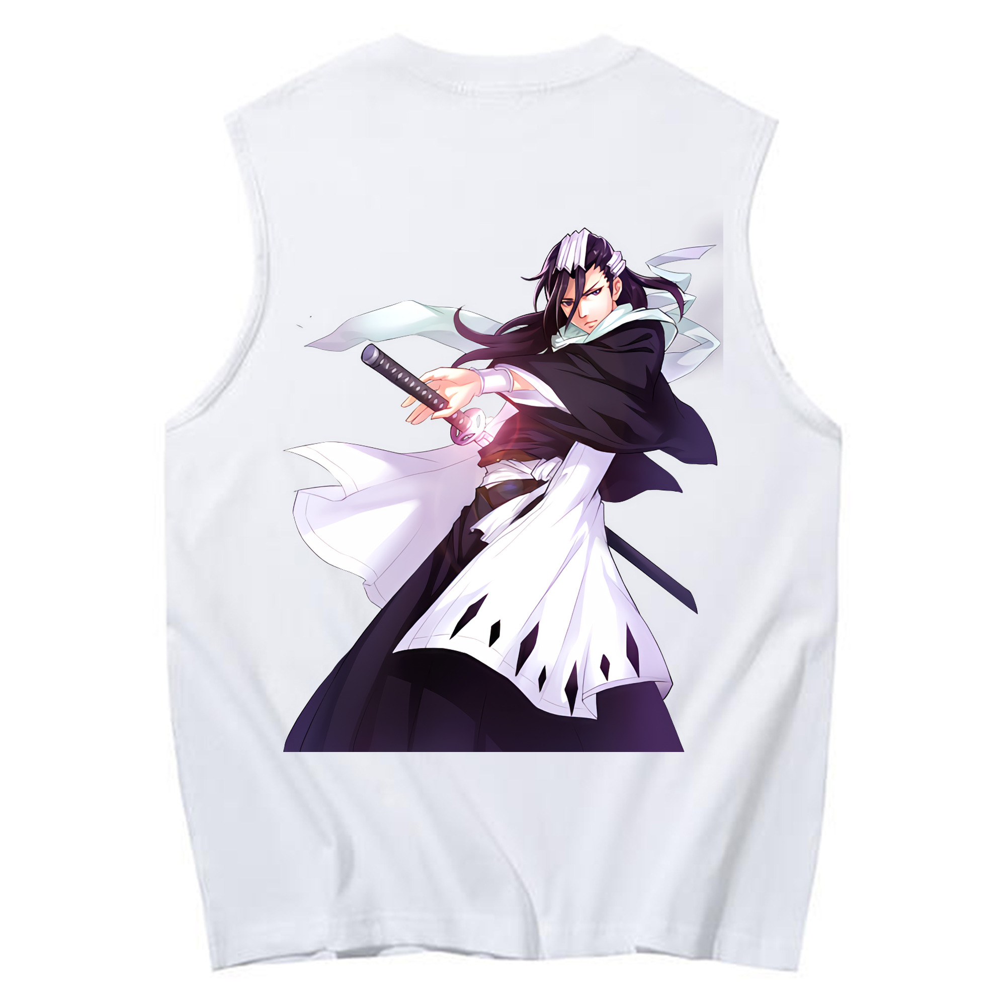 （画像用） ブリーチ くちき びゃくや BLEACH Kuchiki Byakuya コットン100％タンクトップ（背面プリント）