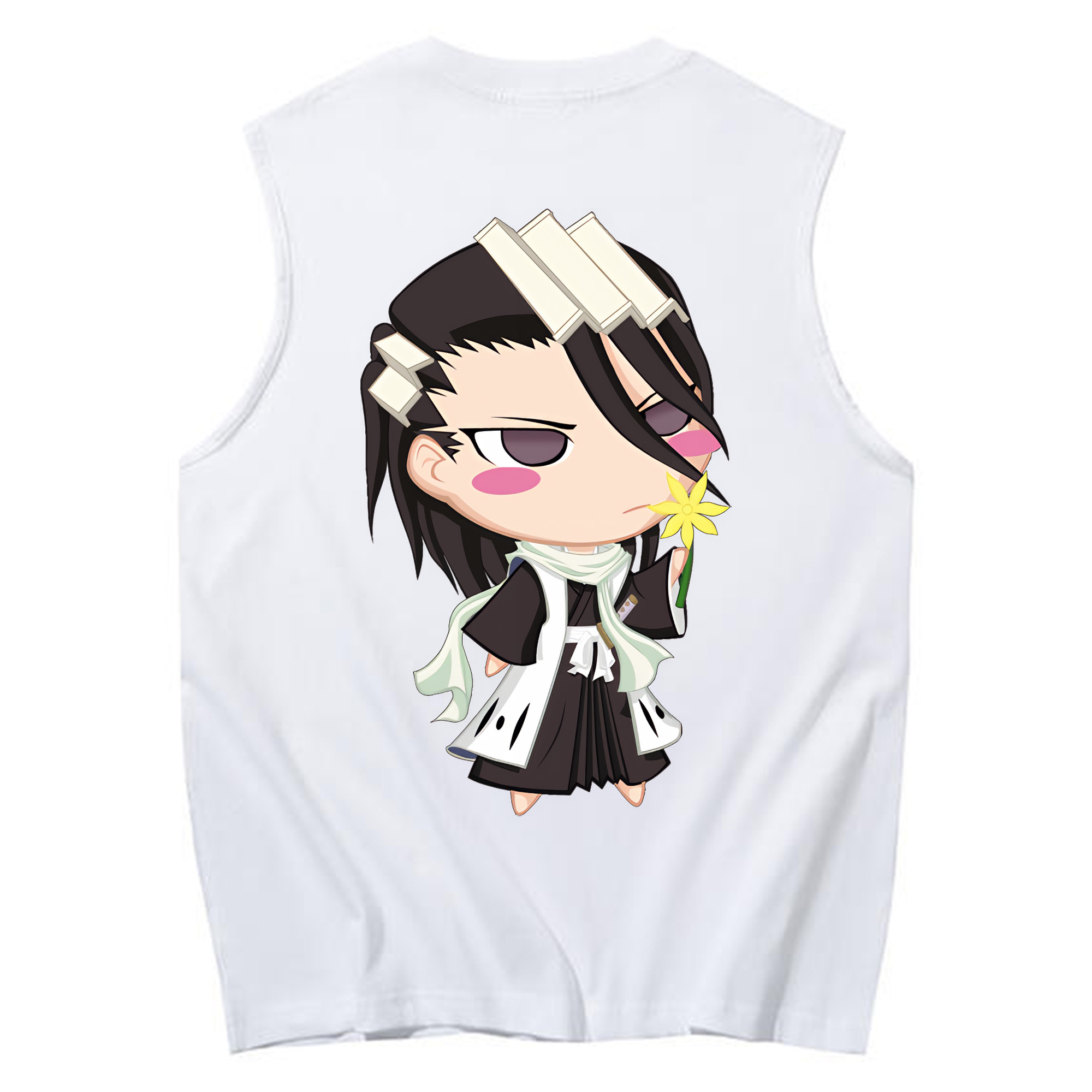 （画像用） ブリーチ くちき びゃくや BLEACH Kuchiki Byakuya コットン100％タンクトップ（背面プリント）