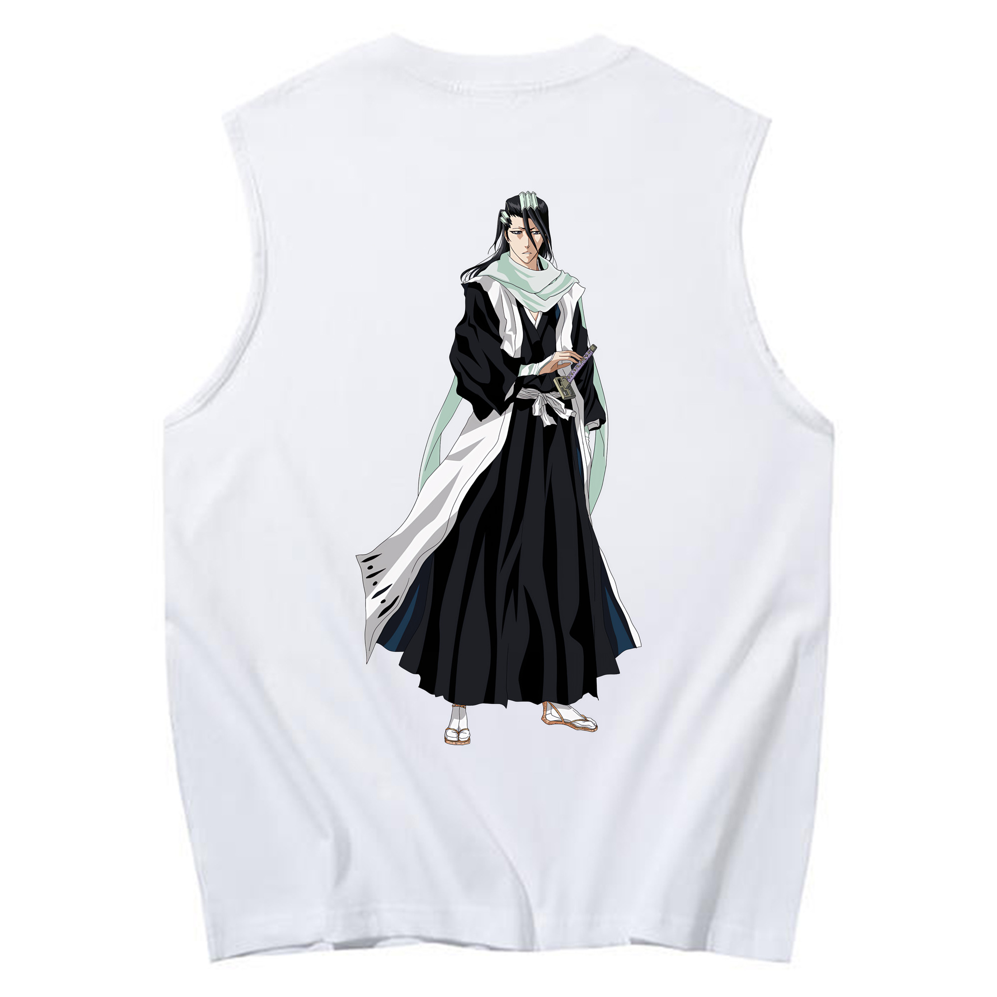 （画像用） ブリーチ くちき びゃくや BLEACH Kuchiki Byakuya コットン100％タンクトップ（背面プリント）