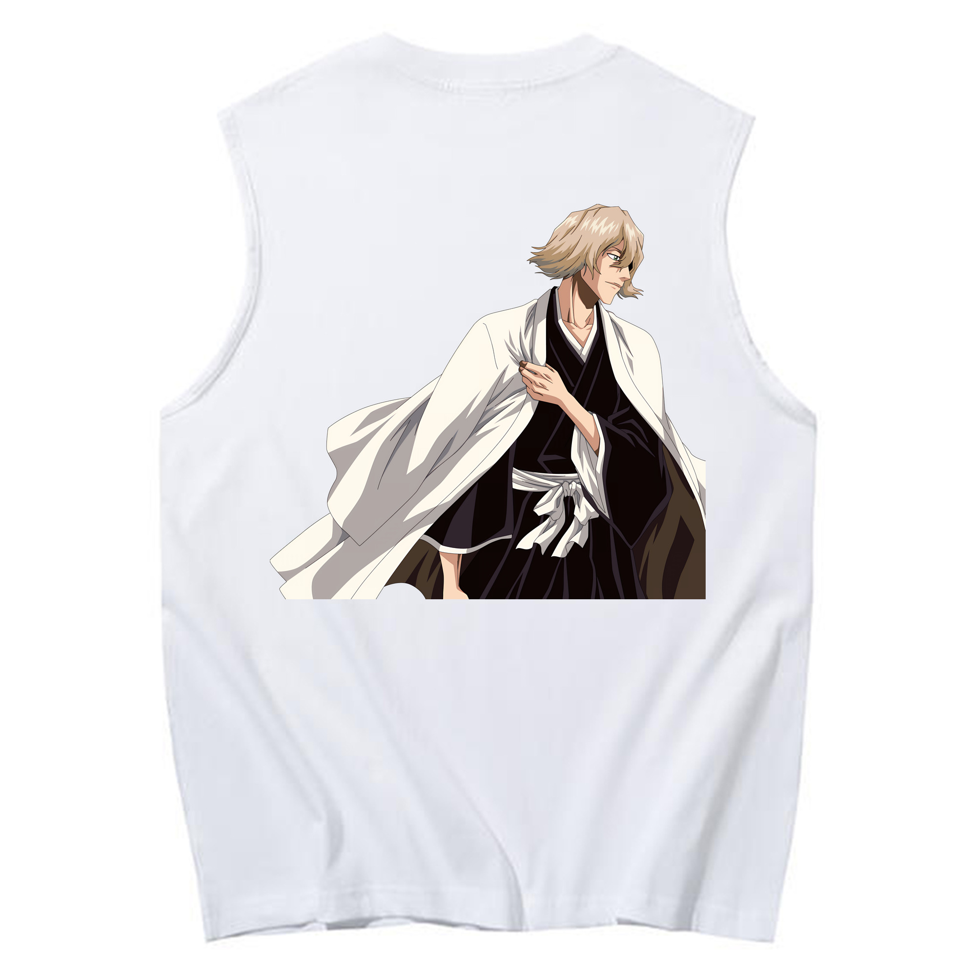 （画像用） "ブリーチ 浦原 喜助（うらはら きすけ） BLEACH Urahara Kisuke " コットン100％タンクトップ（背面プリント）