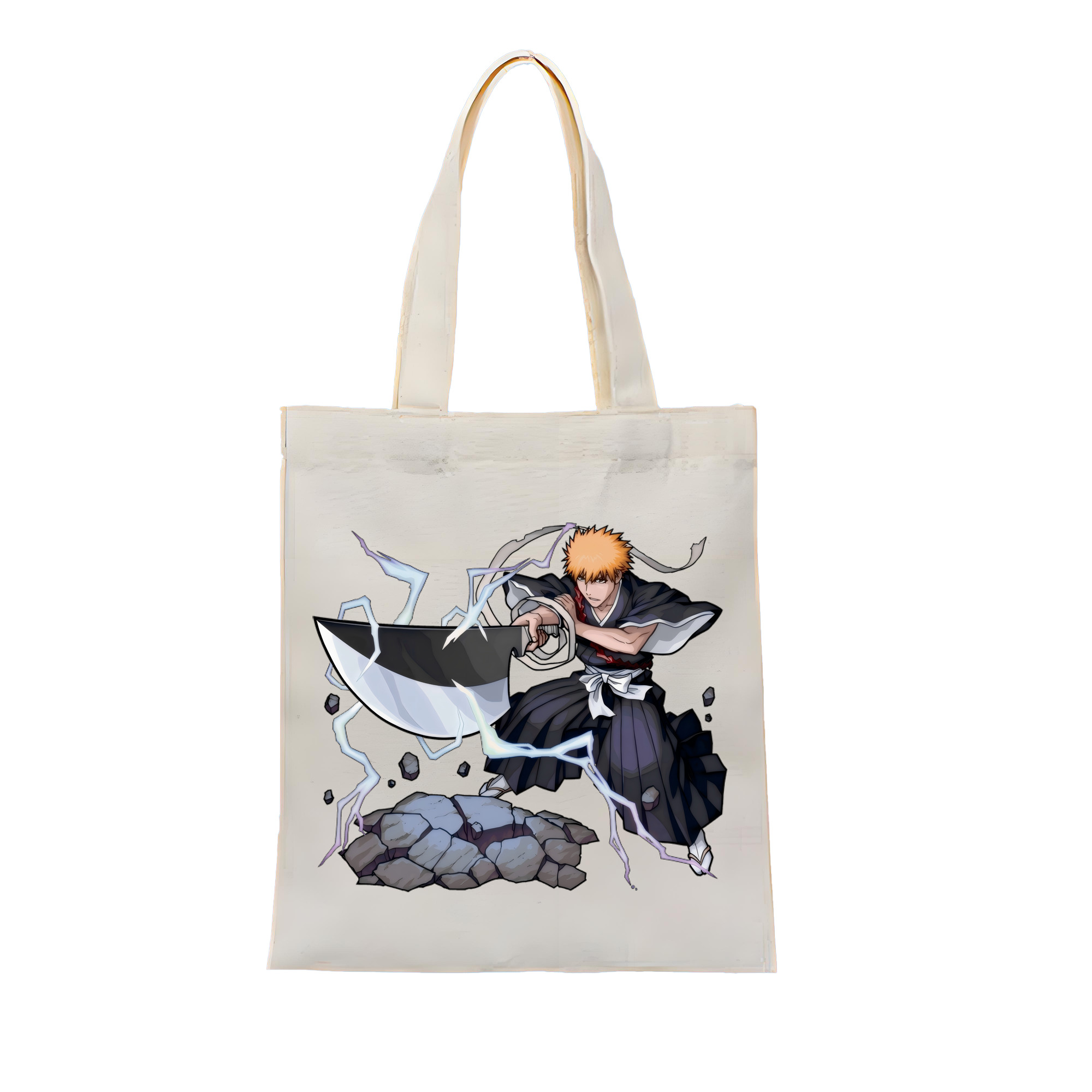 （画像用） ブリーチ 黒崎一護（くろさき いちご）BLEACH Kurosaki Ichigo 縦型キャンバス生地手提げバッグ　トートバッグ