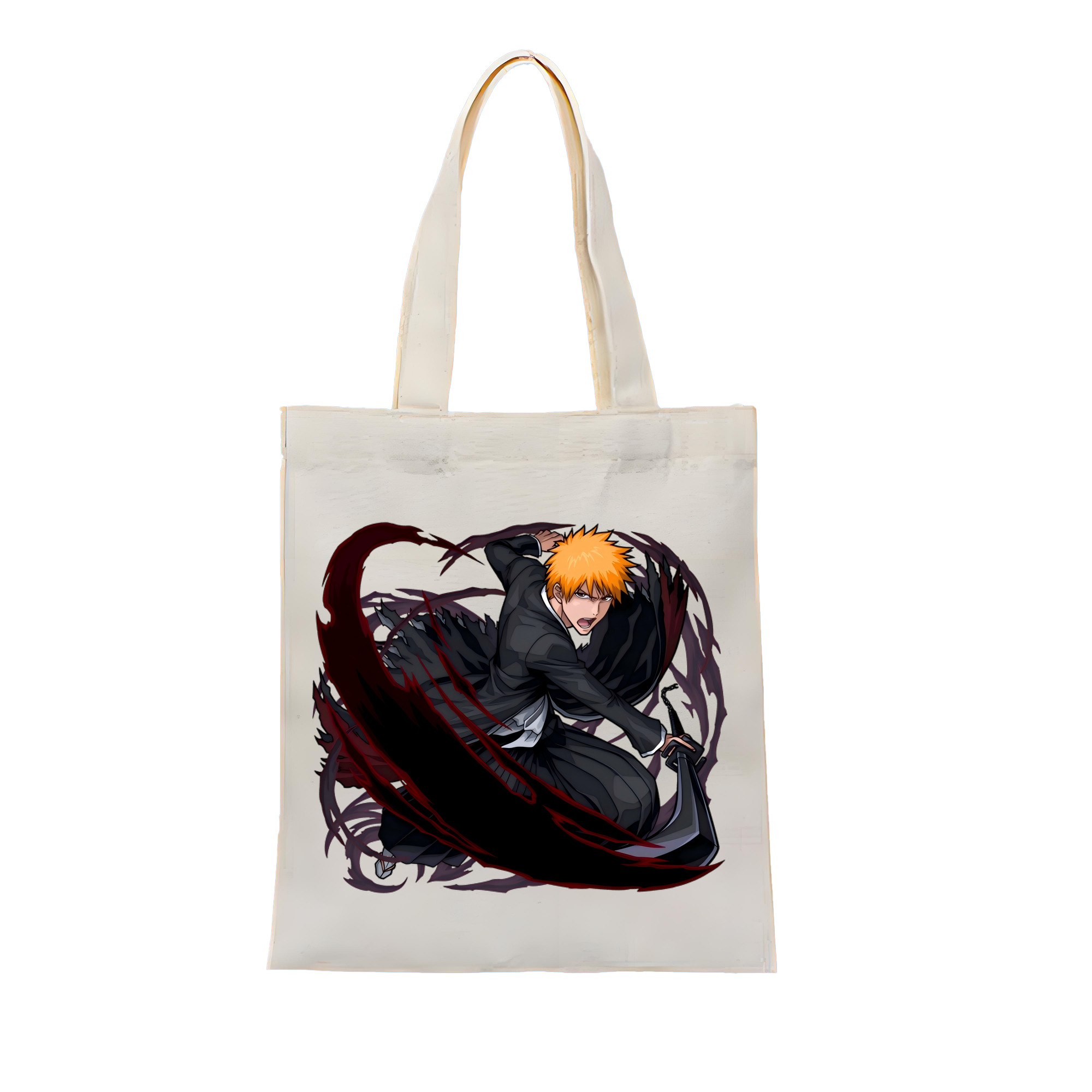 （画像用） ブリーチ 黒崎一護（くろさき いちご）BLEACH Kurosaki Ichigo 縦型キャンバス生地手提げバッグ　トートバッグ