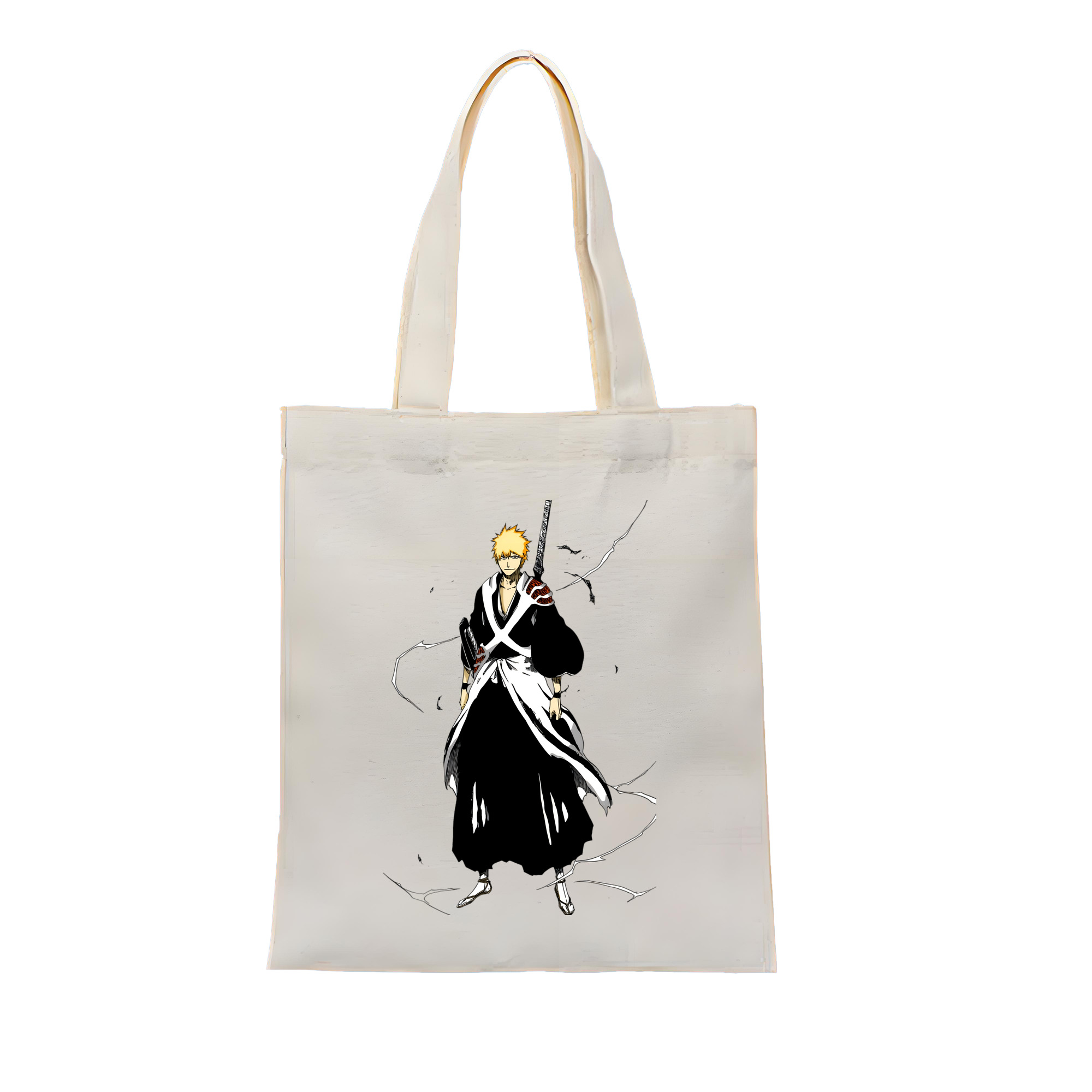 （画像用） ブリーチ 黒崎一護（くろさき いちご）BLEACH Kurosaki Ichigo 縦型キャンバス生地手提げバッグ　トートバッグ