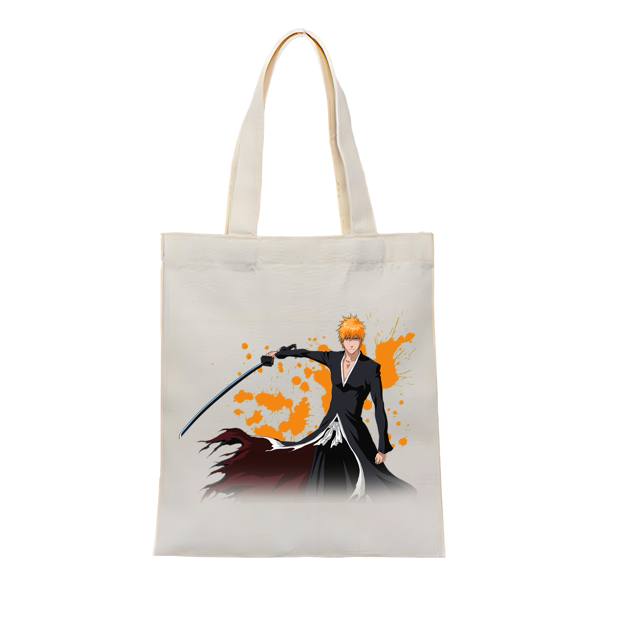 （画像用） ブリーチ 黒崎一護（くろさき いちご）BLEACH Kurosaki Ichigo 縦型キャンバス生地手提げバッグ　トートバッグ