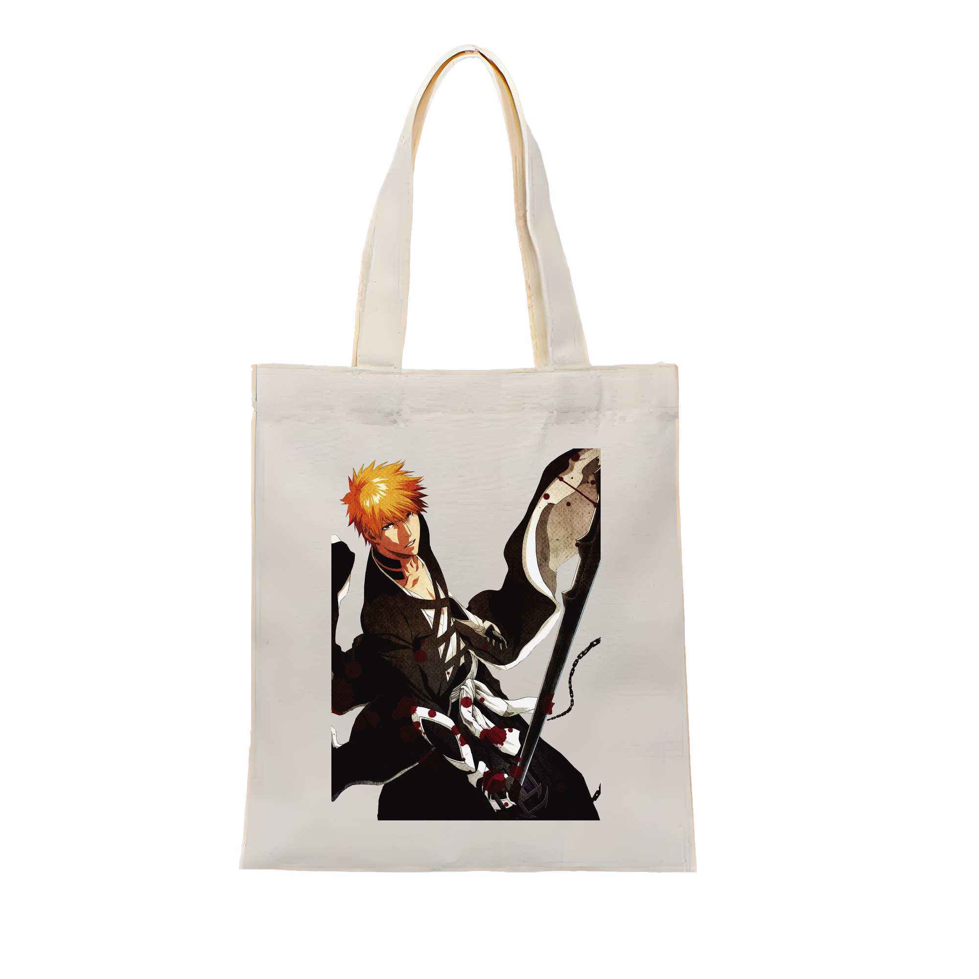 （画像用） ブリーチ 黒崎一護（くろさき いちご）BLEACH Kurosaki Ichigo 縦型キャンバス生地手提げバッグ　トートバッグ