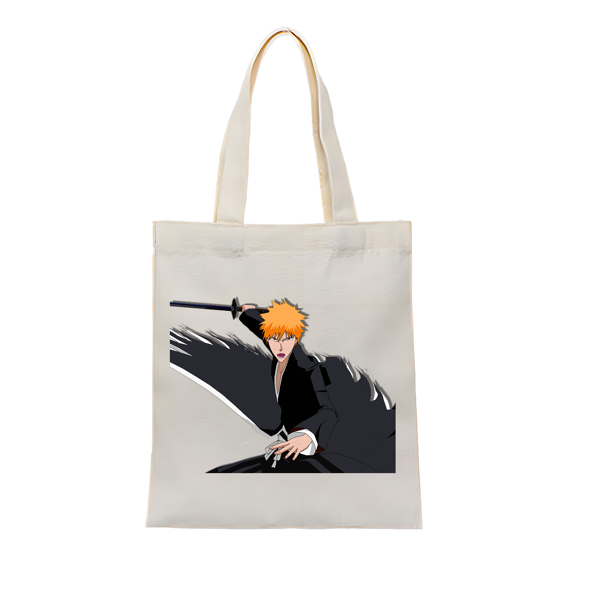 （画像用） ブリーチ 黒崎一護（くろさき いちご）BLEACH Kurosaki Ichigo 縦型キャンバス生地手提げバッグ　トートバッグ