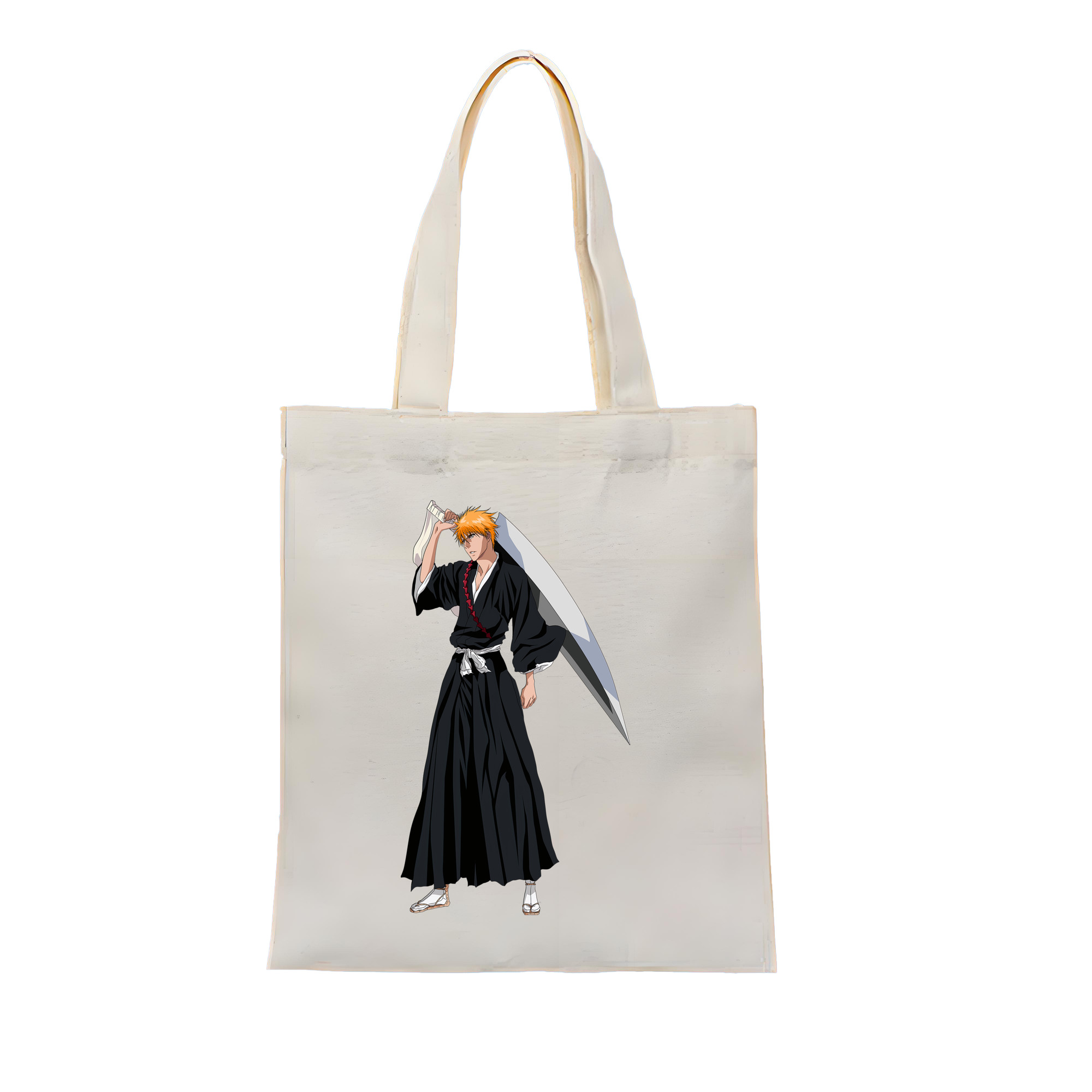（画像用） ブリーチ 黒崎一護（くろさき いちご）BLEACH Kurosaki Ichigo 縦型キャンバス生地手提げバッグ　トートバッグ