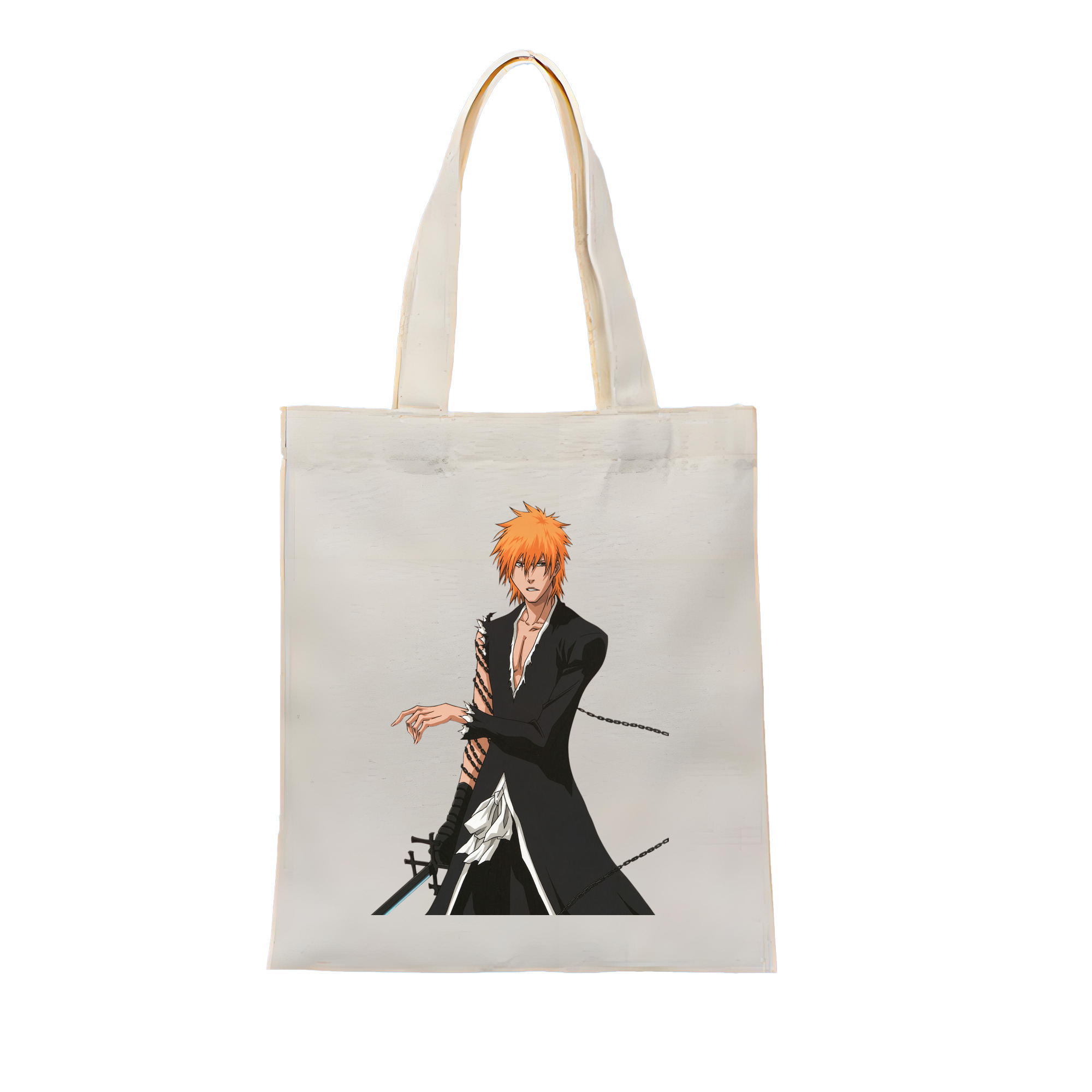 （画像用） ブリーチ 黒崎一護（くろさき いちご）BLEACH Kurosaki Ichigo 縦型キャンバス生地手提げバッグ　トートバッグ