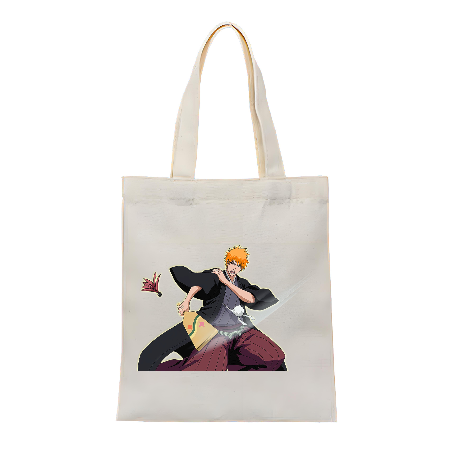 （画像用） ブリーチ 黒崎一護（くろさき いちご）BLEACH Kurosaki Ichigo 縦型キャンバス生地手提げバッグ　トートバッグ