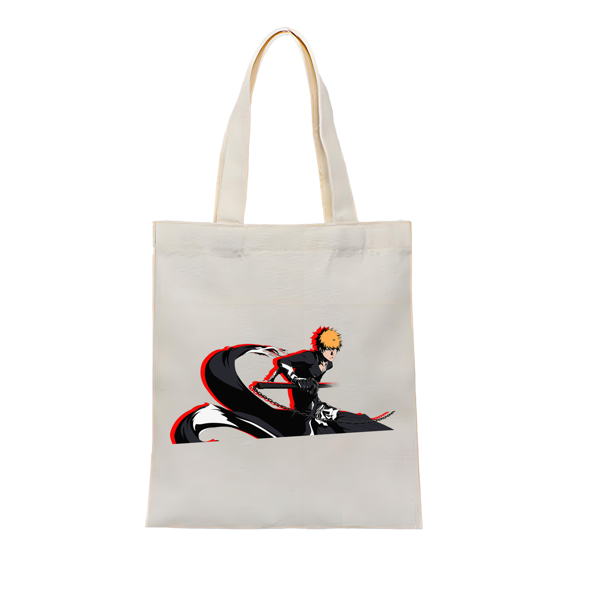 （画像用） ブリーチ 黒崎一護（くろさき いちご）BLEACH Kurosaki Ichigo 縦型キャンバス生地手提げバッグ　トートバッグ