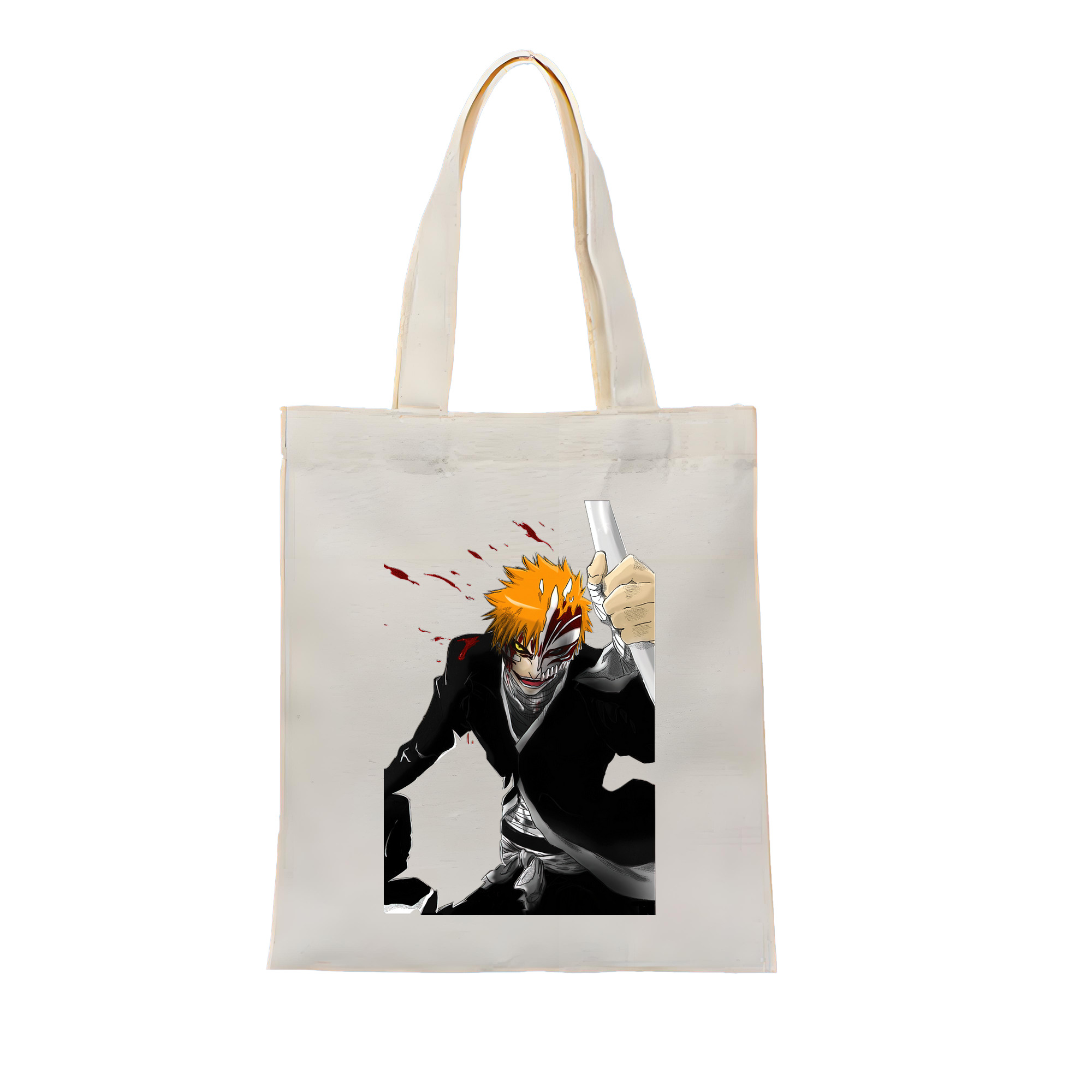 （画像用） ブリーチ 黒崎一護（くろさき いちご）BLEACH Kurosaki Ichigo 縦型キャンバス生地手提げバッグ　トートバッグ