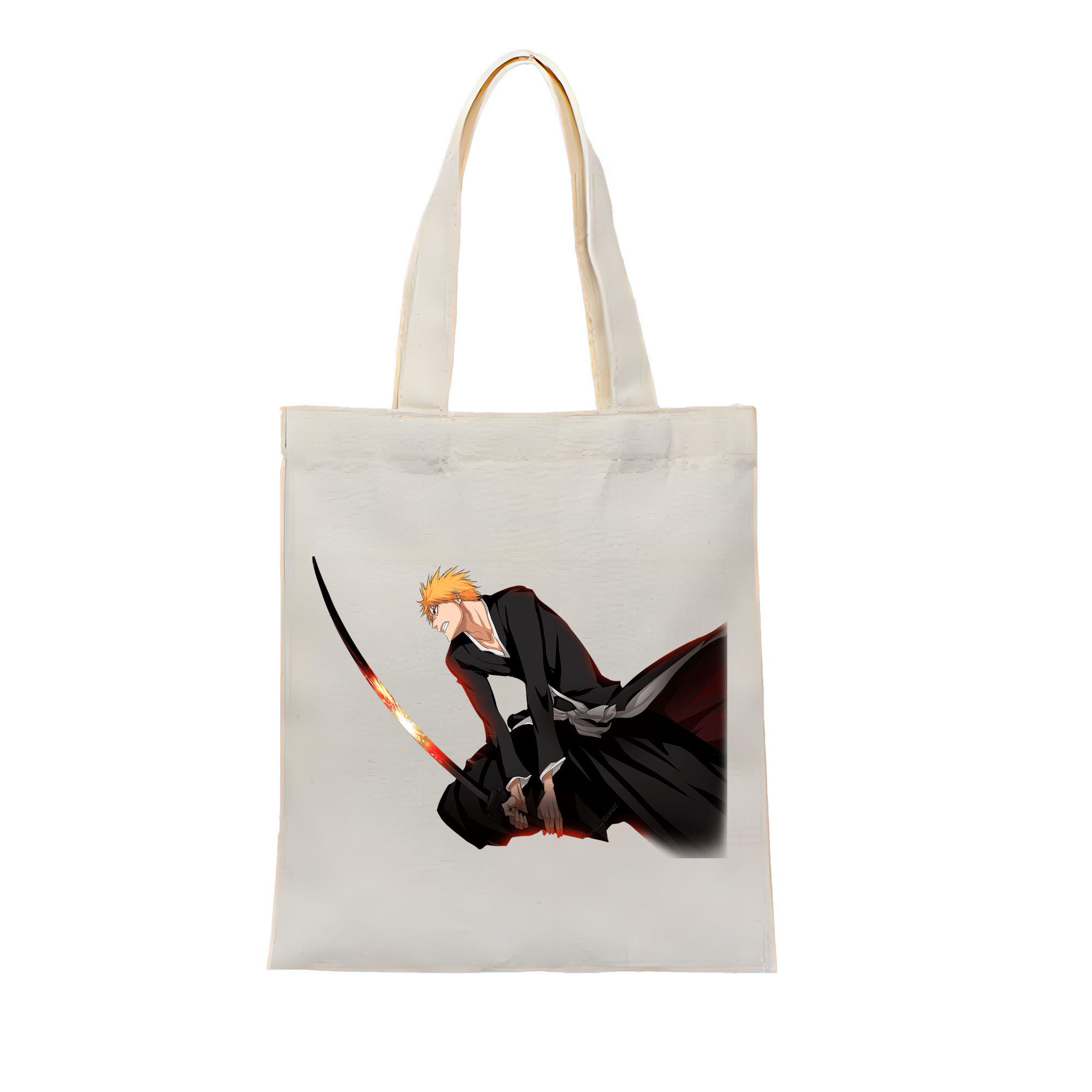 （画像用） ブリーチ 黒崎一護（くろさき いちご）BLEACH Kurosaki Ichigo 縦型キャンバス生地手提げバッグ　トートバッグ
