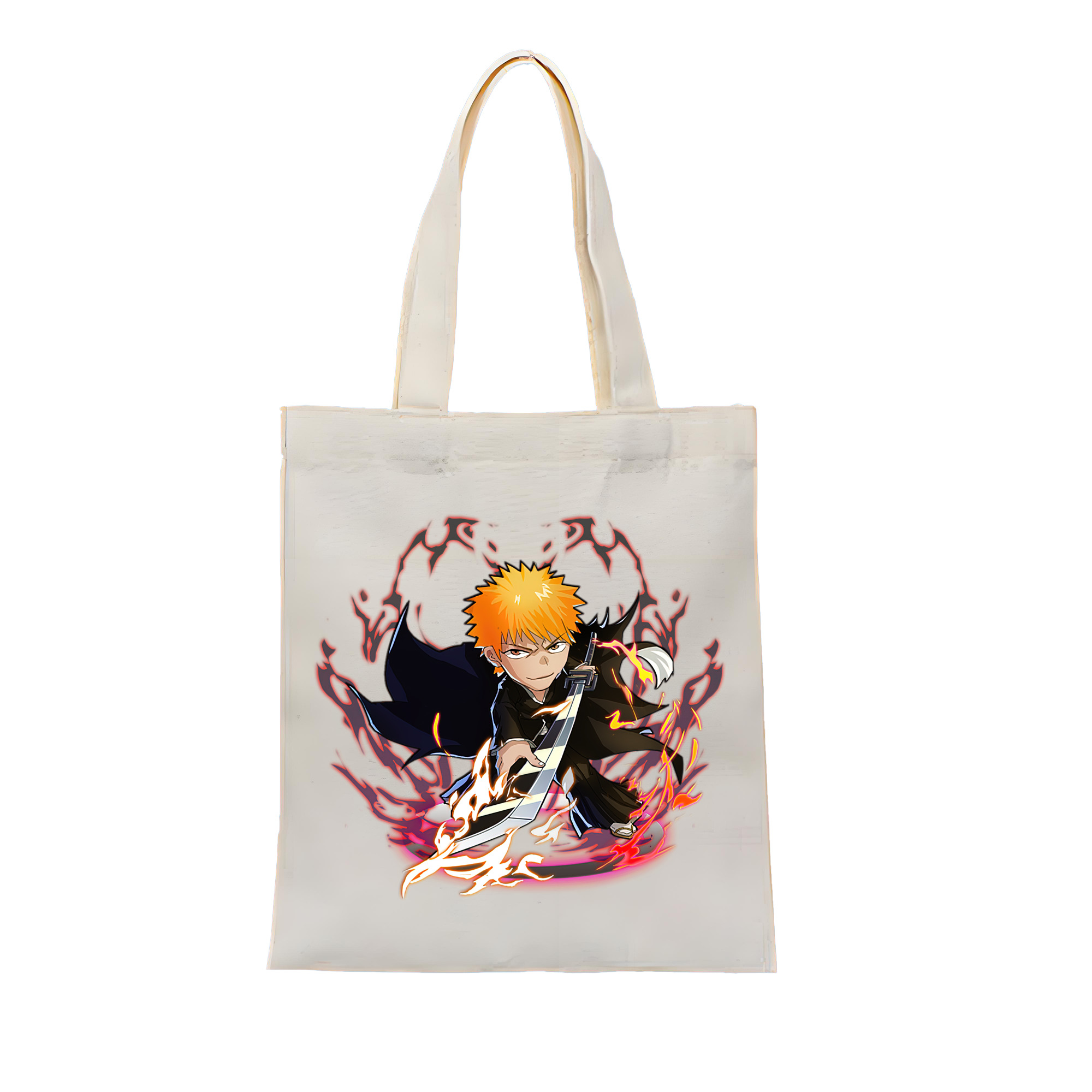 （画像用） ブリーチ 黒崎一護（くろさき いちご）BLEACH Kurosaki Ichigo 縦型キャンバス生地手提げバッグ　トートバッグ