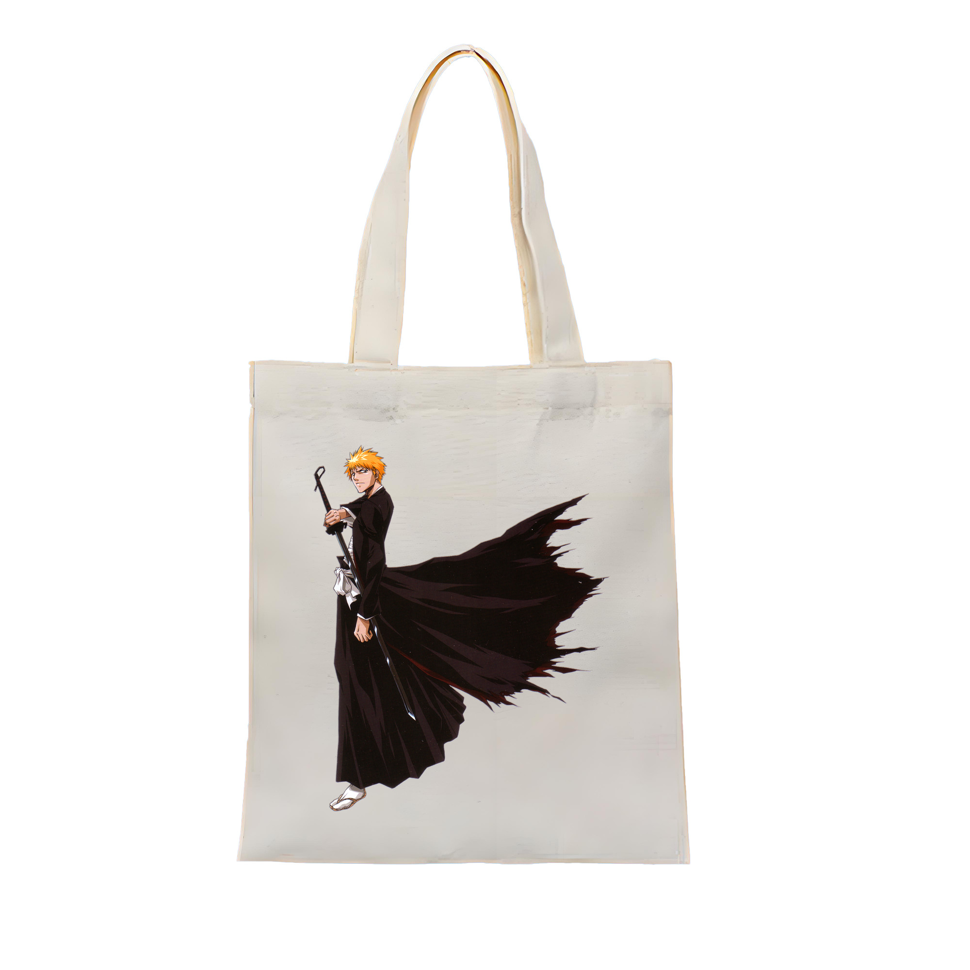 （画像用） ブリーチ 黒崎一護（くろさき いちご）BLEACH Kurosaki Ichigo 縦型キャンバス生地手提げバッグ　トートバッグ