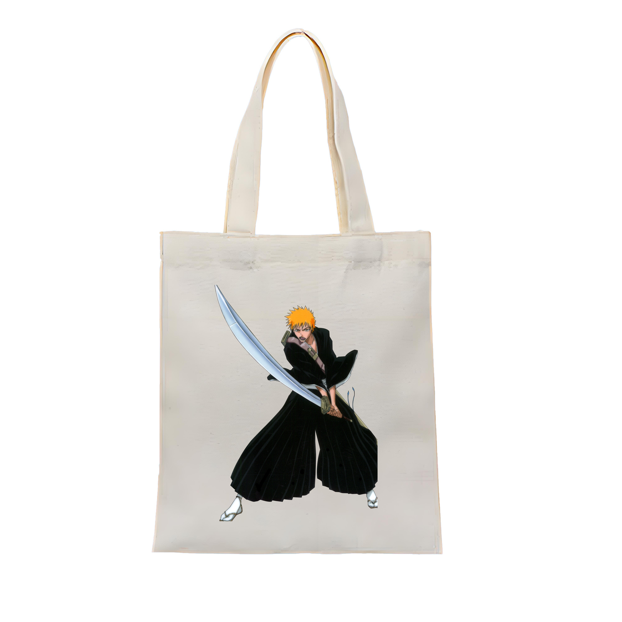 （画像用） ブリーチ 黒崎一護（くろさき いちご）BLEACH Kurosaki Ichigo 縦型キャンバス生地手提げバッグ　トートバッグ