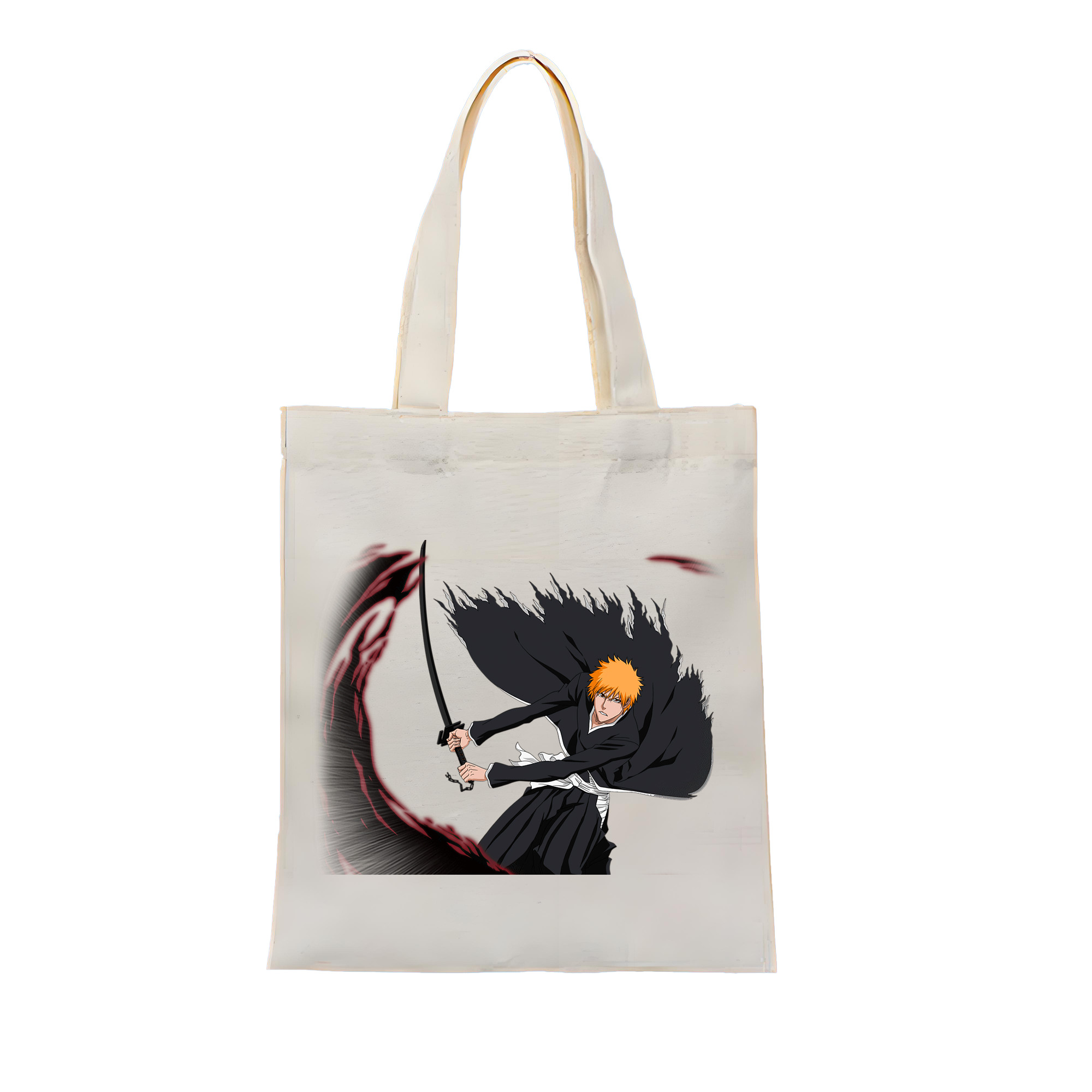 （画像用） ブリーチ 黒崎一護（くろさき いちご）BLEACH Kurosaki Ichigo 縦型キャンバス生地手提げバッグ　トートバッグ