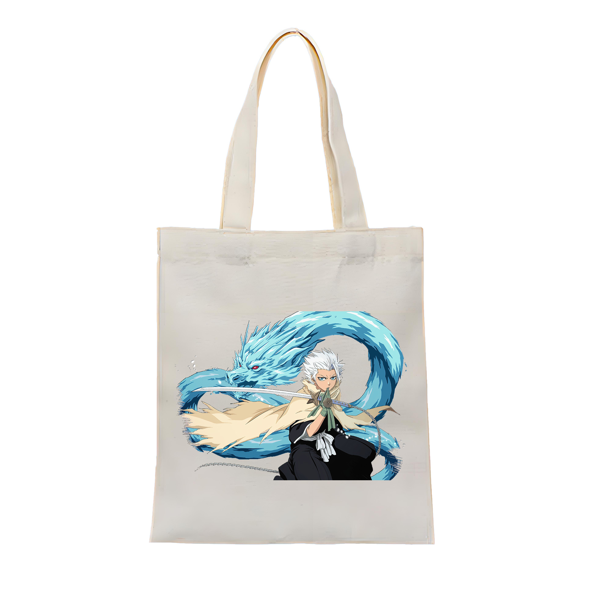 （画像用） ブリーチ 日番谷冬獅郎（ひつがや とうしろう） BLEACH Hitsugaya Toushirou 縦型キャンバス生地手提げバッグ　トートバッグ
