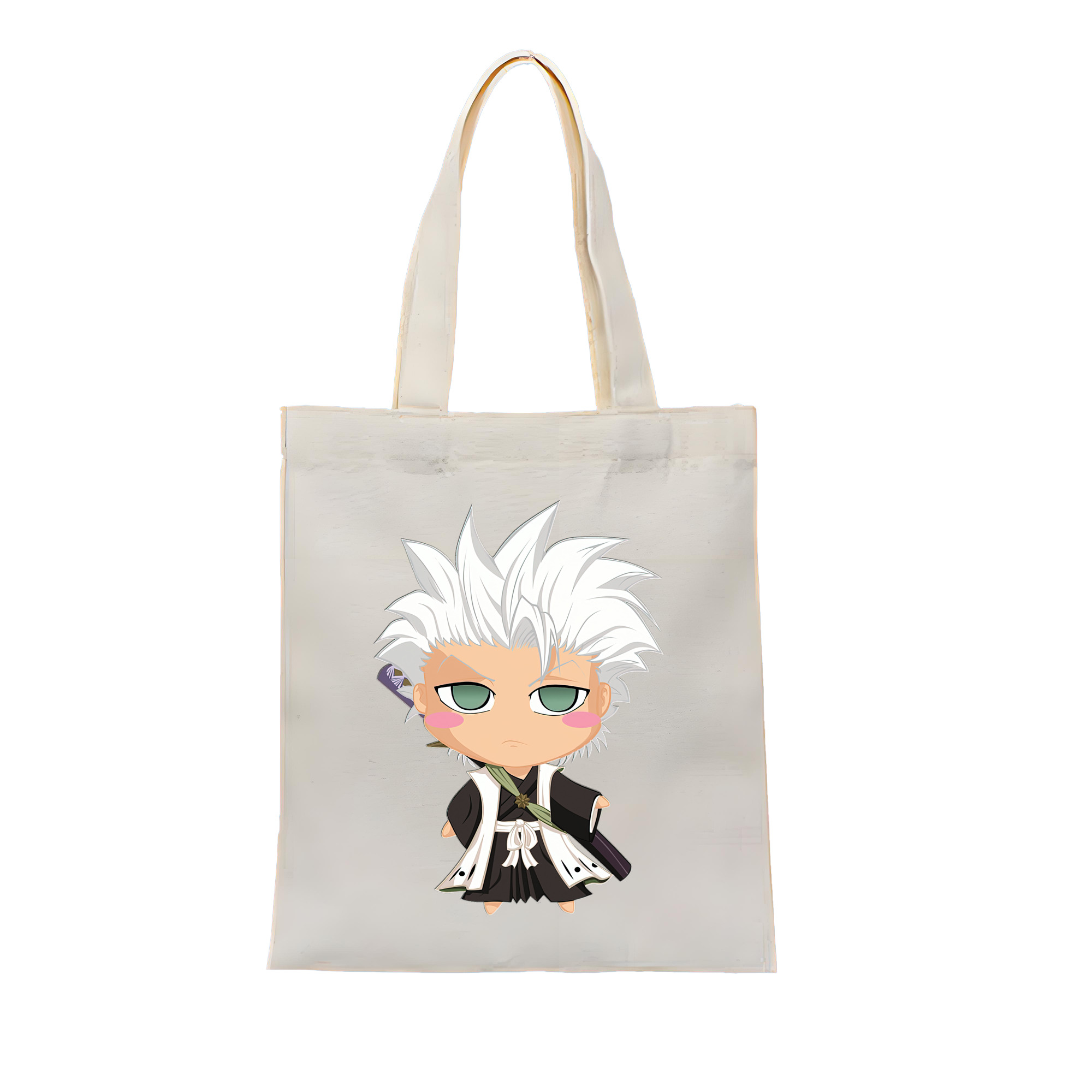（画像用） ブリーチ 日番谷冬獅郎（ひつがや とうしろう） BLEACH Hitsugaya Toushirou 縦型キャンバス生地手提げバッグ　トートバッグ