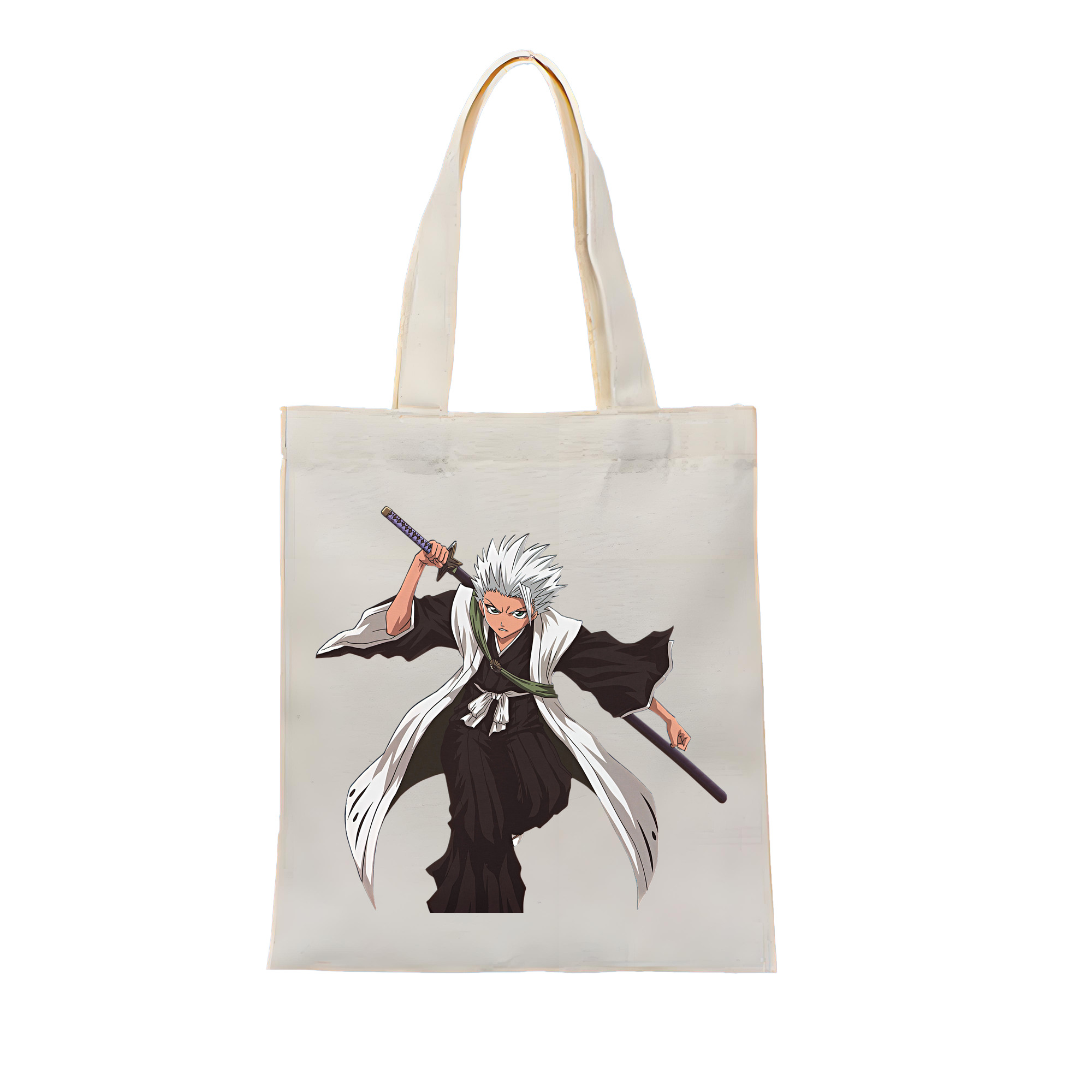 （画像用） ブリーチ 日番谷冬獅郎（ひつがや とうしろう） BLEACH Hitsugaya Toushirou 縦型キャンバス生地手提げバッグ　トートバッグ
