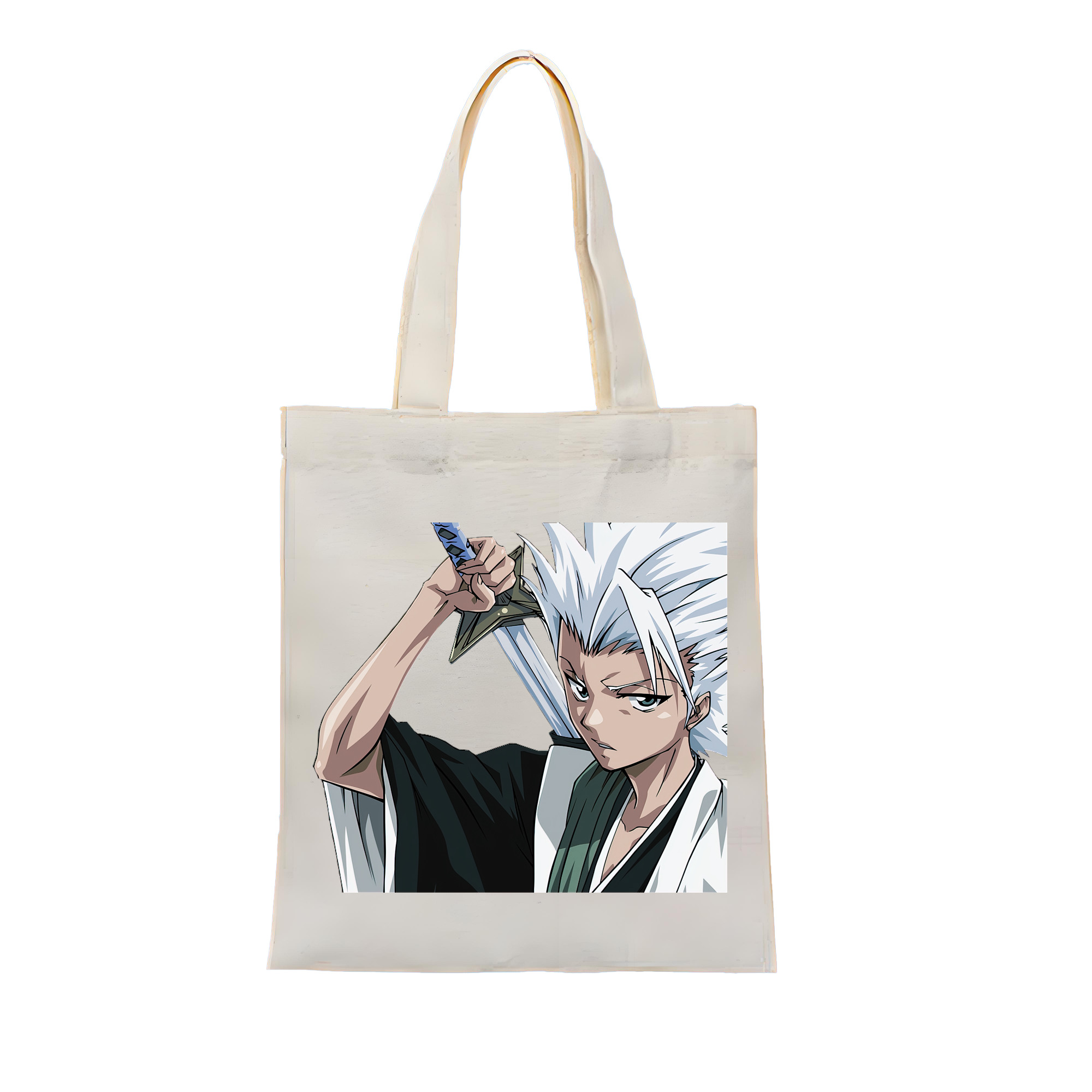 （画像用） ブリーチ 日番谷冬獅郎（ひつがや とうしろう） BLEACH Hitsugaya Toushirou 縦型キャンバス生地手提げバッグ　トートバッグ