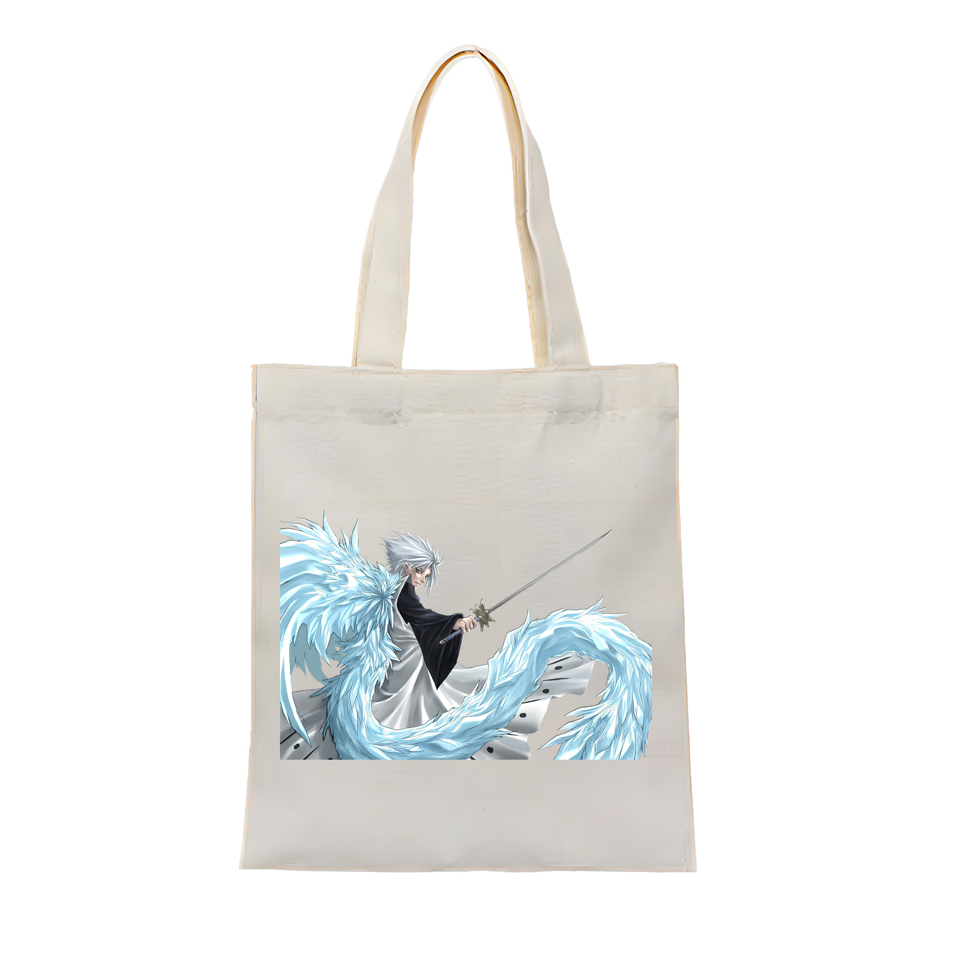 （画像用） ブリーチ 日番谷冬獅郎（ひつがや とうしろう） BLEACH Hitsugaya Toushirou 縦型キャンバス生地手提げバッグ　トートバッグ