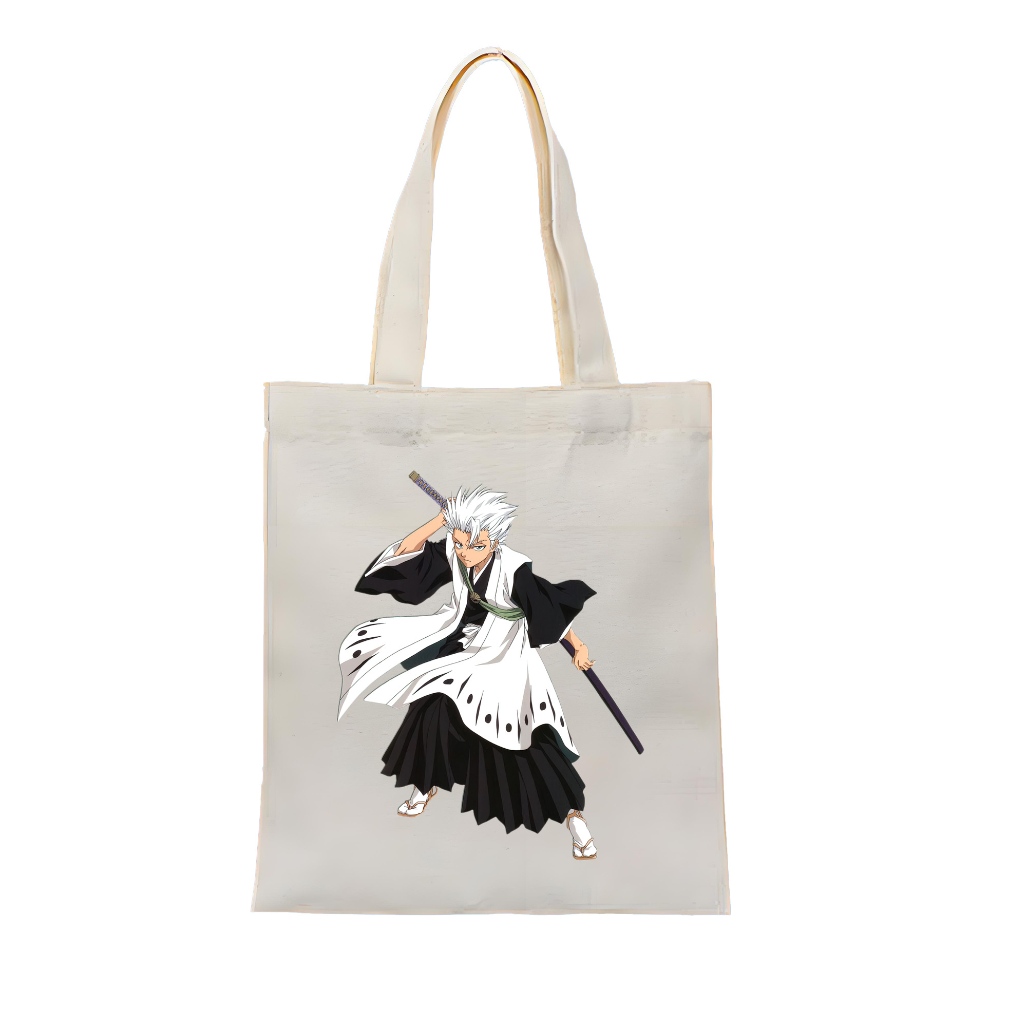（画像用） ブリーチ 日番谷冬獅郎（ひつがや とうしろう） BLEACH Hitsugaya Toushirou 縦型キャンバス生地手提げバッグ　トートバッグ