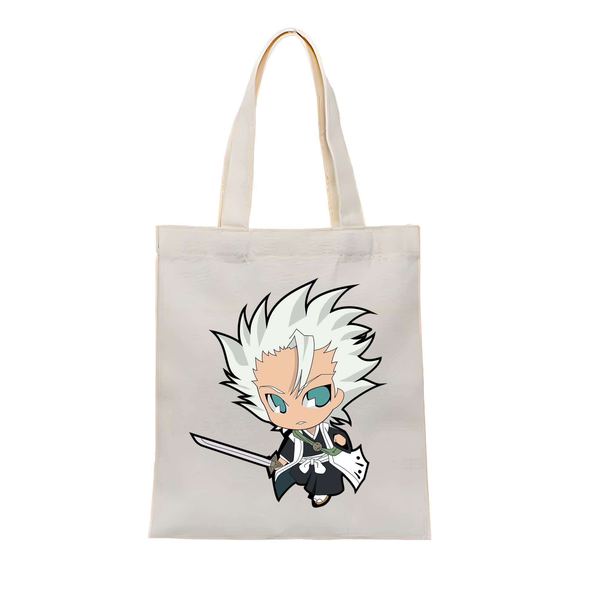 （画像用） ブリーチ 日番谷冬獅郎（ひつがや とうしろう） BLEACH Hitsugaya Toushirou 縦型キャンバス生地手提げバッグ　トートバッグ