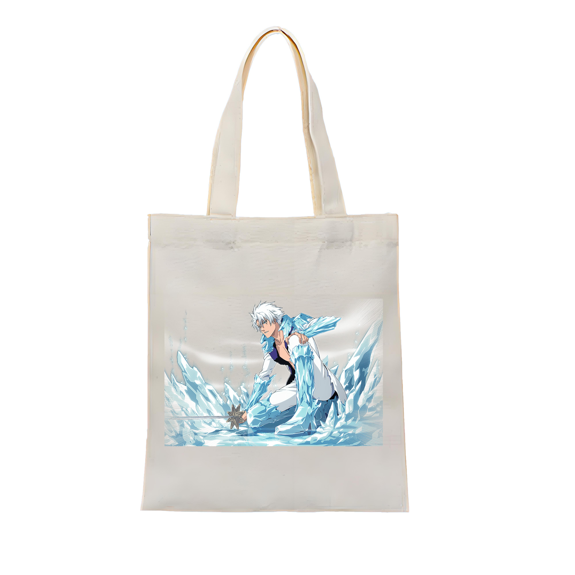 （画像用） ブリーチ 日番谷冬獅郎（ひつがや とうしろう） BLEACH Hitsugaya Toushirou 縦型キャンバス生地手提げバッグ　トートバッグ